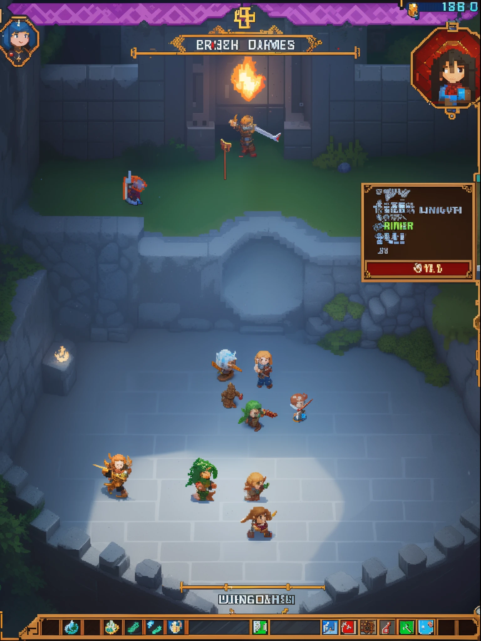 Horizontal pixel games，（Pixel art：1.4），Q version《dungeons and dragons》，monster character design，（Knight with sword and shield：1.4），（（best qualtiy）），super-fine，8K，A detailed，acurate