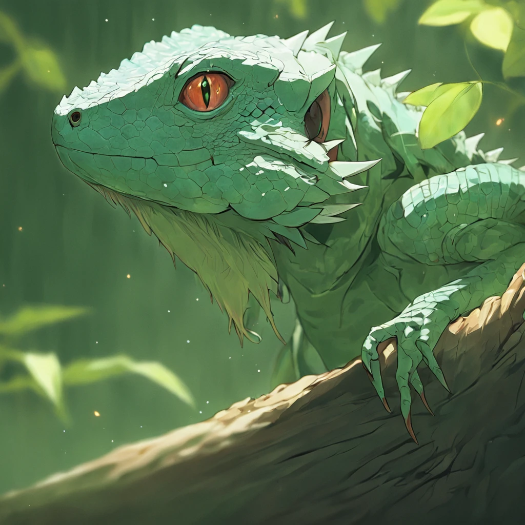 There is a lizard sitting on a branch, lizard, reptil, lizard pose, The Basilisk of Langford, iguana, lizard, reptil, reptil, reptile face, Lizard head, gecko, ultra - detailed!, serpent, close up portrait shot, closeup 4k, lizardfolk, very sharp and detailed photo, lizardfolk, Close-up portrait 4