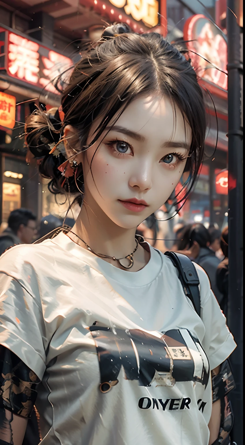 (Best Quality, Masterpiece: 1.2), Woman, Portrait, Bra, Outdoor,