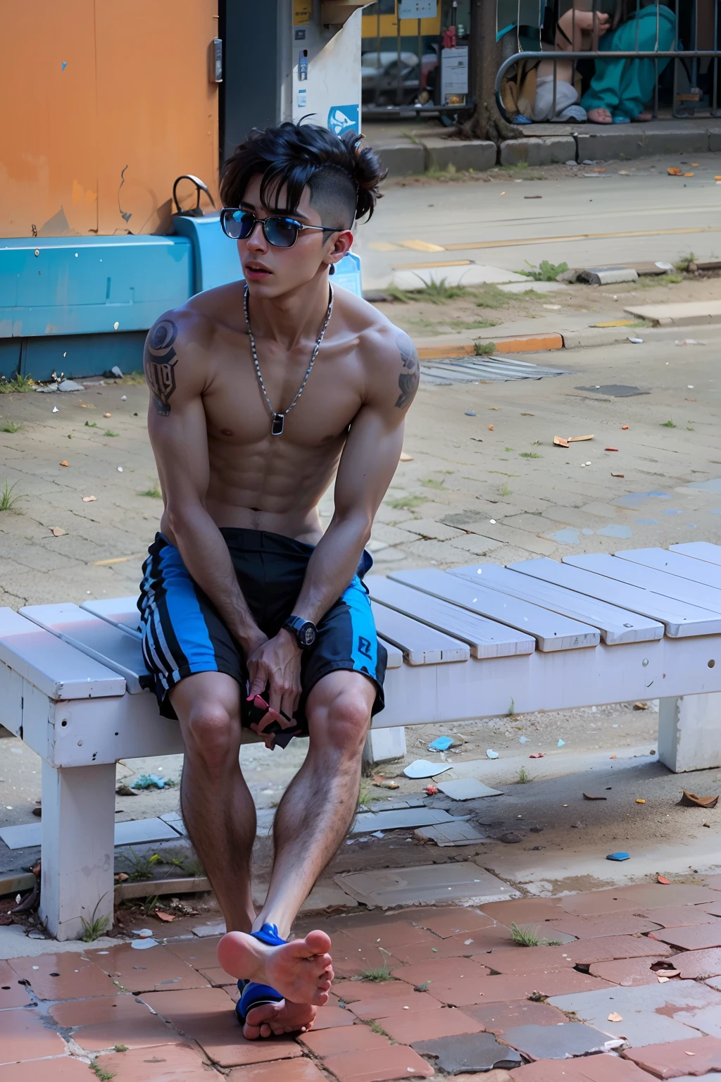Change background ai cyberpunk gamer 8k cute boy