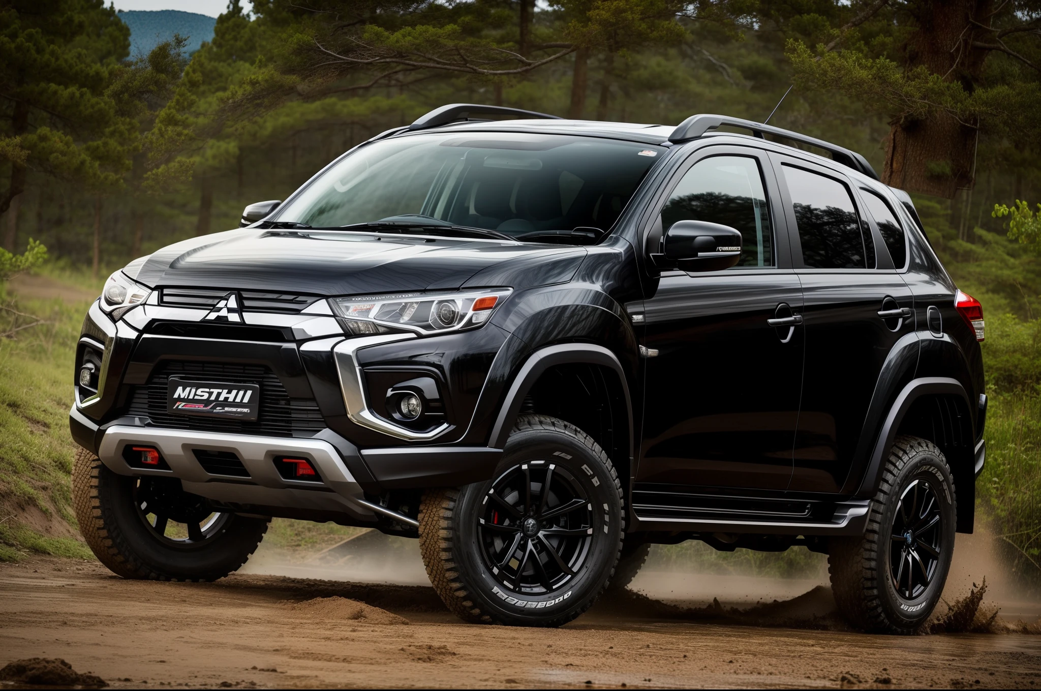 Mitsubishi asx off-road variant, tuning, brutal, SUV, black, photo, good quality