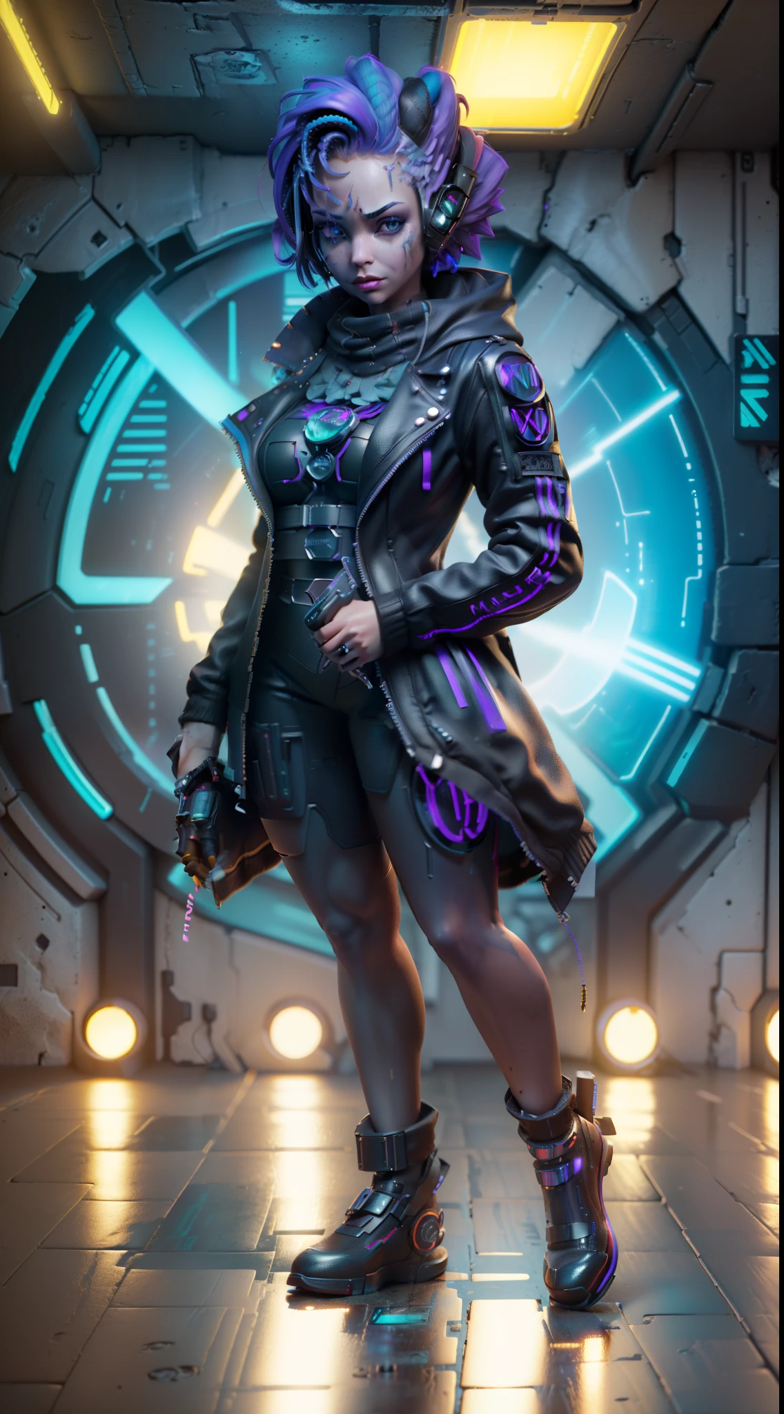(Mobile: 1.3) (Cyberpunk magazine cover: 1.2), ((Stylish big text, small text lines, lots of text, stickers, art big logo))), ((Original 8k photo, simulation style, SIGMA 85mm f1.4, Film Grave, Exquisite Photos, Masterpiece, Best Quality, Sci-Fi, Cyberpunk, Dirt, Gritty)), (Detailed Surreal Background, Ultra Clear Background, Sci-Fi Background, Cyberpunk Cityscape Background, Cyberpunk Street Background, Hyper Detail Background, Ultra Complex Detail), ((Film Lighting, Best Shadows, Edge Lighting, Two-tone Lighting, Fine Detail)) (Mobile: 1.3) ((Cyberpunk Magazine Cover)), (Cyberpunk Fashion Magazine Cover), ((Full body portrait of cyberpunk wom: 1.3)), Cyberpunk magazine cover ((((A woman holding a mobile phone in her hand, compact body, sci-fi, cyberpunk, open jacket))), a woman ((ultra-high resolution face, high-quality face, delicate skin texture, ultra-detailed face, holding a mobile phone in her hand, stylish hair, perfectly smooth skin, open jacket)), ((ideal figure, good anatomy, compact body, good body proportions, Open Jacket)), ((Original 8k Photo, Analog Style, SIGMA 85mm f1.4, Film Granule, Exquisite Photo, Masterpiece, Best Quality, Sci-Fi, Cyberpunk, Grime, Gritty)), ((Film Lighting, Best Shadows, Edge Lighting, Two-tone Lighting, Diffuse Skin Glow, Fine Details)), Cyberpunk Magazine Cover ((((A Woman, Holding a Cell Phone in Hold, Compact Body, Sci-Fi, Cyberpunk, Open Jacket))), ((Cyberpunk magazine cover)),(Cyberpunk Fashion Magazine Cover)) Broken ((Cyberpunk magazine cover)), ((Stylish big text, small text lines, lots of text, stickers, art big logo))), ((Original 8k photo, simulation style, SIGMA 85mm f1.4, Film Grain, Delicate Photos, Masterpiece, Best Quality, Sci-Fi, Cyberpunk, Dirt, Gritty)), (Detailed Surreal Background, Ultra Clear Background, Sci-Fi Background, Cyberpunk Cityscape Background, Cyberpunk Street Background, Hyper Detail Background, Ultra Complex Detail), ((Film Lighting, Best Shadows, Edge Lighting, Two-tone Lighting, Fine Det