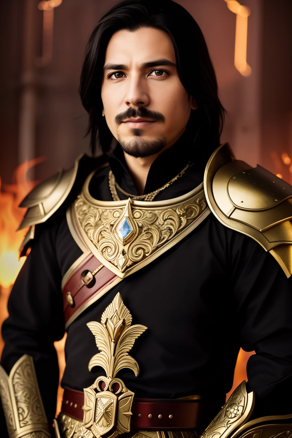 film photo,
a man, portrait of igppv01 as a paladin,
chest, full face, looking at the camera, intricate armor, d&d, gold and silver,
fantasy, elegant, trending on artstation, award-winner photo, in the style of dramatic national geographic footage, in the style of stunning HBO footage, in the style of bold editorial photography
(dark background, at the front of the burning village, fire:1.2),
deep shadows, low key, vignette, sharp focus, depth of field, (rim light:1.5), cinematic lighting,
highly detailed, photorealistic, dslr, ultra quality, tack sharp, dof, film grain, Fujifilm XT3, crystal clear, 8K UHD, highly detailed glossy eyes, high detailed skin, skin pores