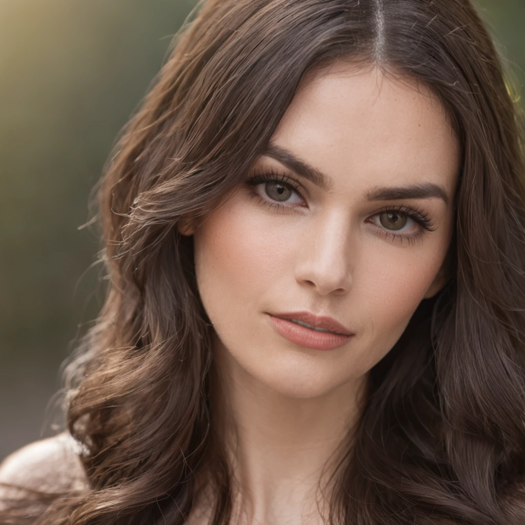 Capture the essence of timeless beauty in a photograph. Show us the allure of a 30-year-old woman with thick, dark hair, reminiscent of the gorgeous Jade Taylor. Whether she appears as a 27-year-old, a 23-year-old, a 28-year-old, or even a 29-year-old, aim for a stunning half-body shot that transcends age. Let her age of 22 be a mere detail in this portrayal of captivating beauty.
