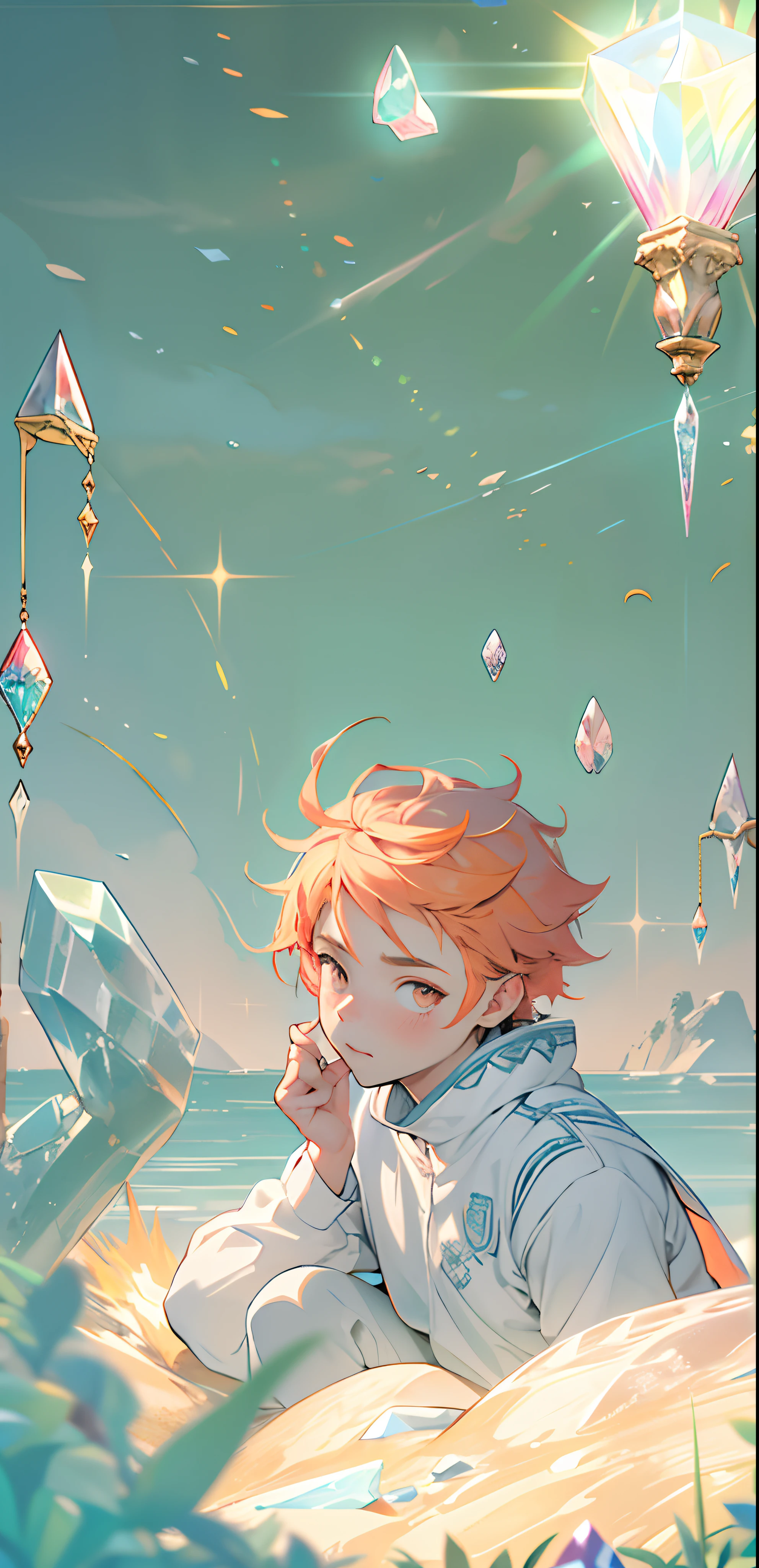 (masterpiece, best quality),Male children,nakeness,Short bright orange hair,A young boy with,younge boy,Kid's face,adolable,infancy,Young age,Short round face,Flat chin,children's,infancy,(Kid's face),Land of Crystals,ice field,Pink belly hair,Pink chest hair,Pink pubic hair,Young age,Flat chin,Fine face in detail,Clean skin,White men's briefs,musculous,Short bright orange hair,Bright Hair,White eyes,Keep your eyes wide open,nakeness,Very narrow low-rise white briefs,White briefs,Pectoralis abdominal muscles,Broad body,Strong and well-developed muscles,Shimmering like a diamond, it shines like a crystal,Bright and vivid colors,(depth of fields:1.2),Positive audience,looking at viewert,the night,Holy,Light-sensitive,byself,Sit on the crystal,spreads her legs apart,Close-up Shot Shot