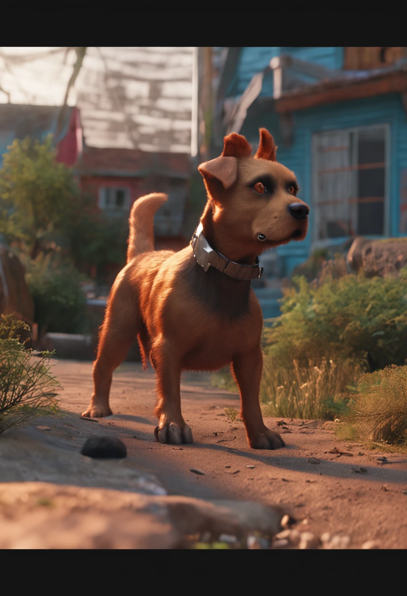 the dog realistic without hair
