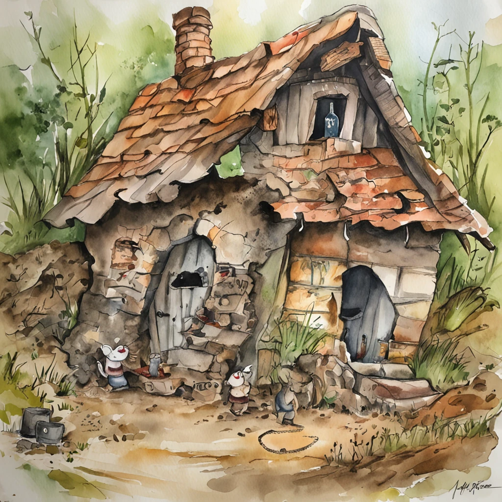 Curled up in the corner of a dilapidated shack,hunchback,Face full of smelly cheap alcohol in your mouth,The ground is full of wine bottles,In a cesspool in the distance, three scrawny rats are scrambling for a piece of rotting debris,Not far away, debt collectors are bullies threatening,There is not a single grass on the land。You think back to the old days,Deeply felt everything,Plunged into endless despair and poverty,Life is like a nightmare from which you cannot escape