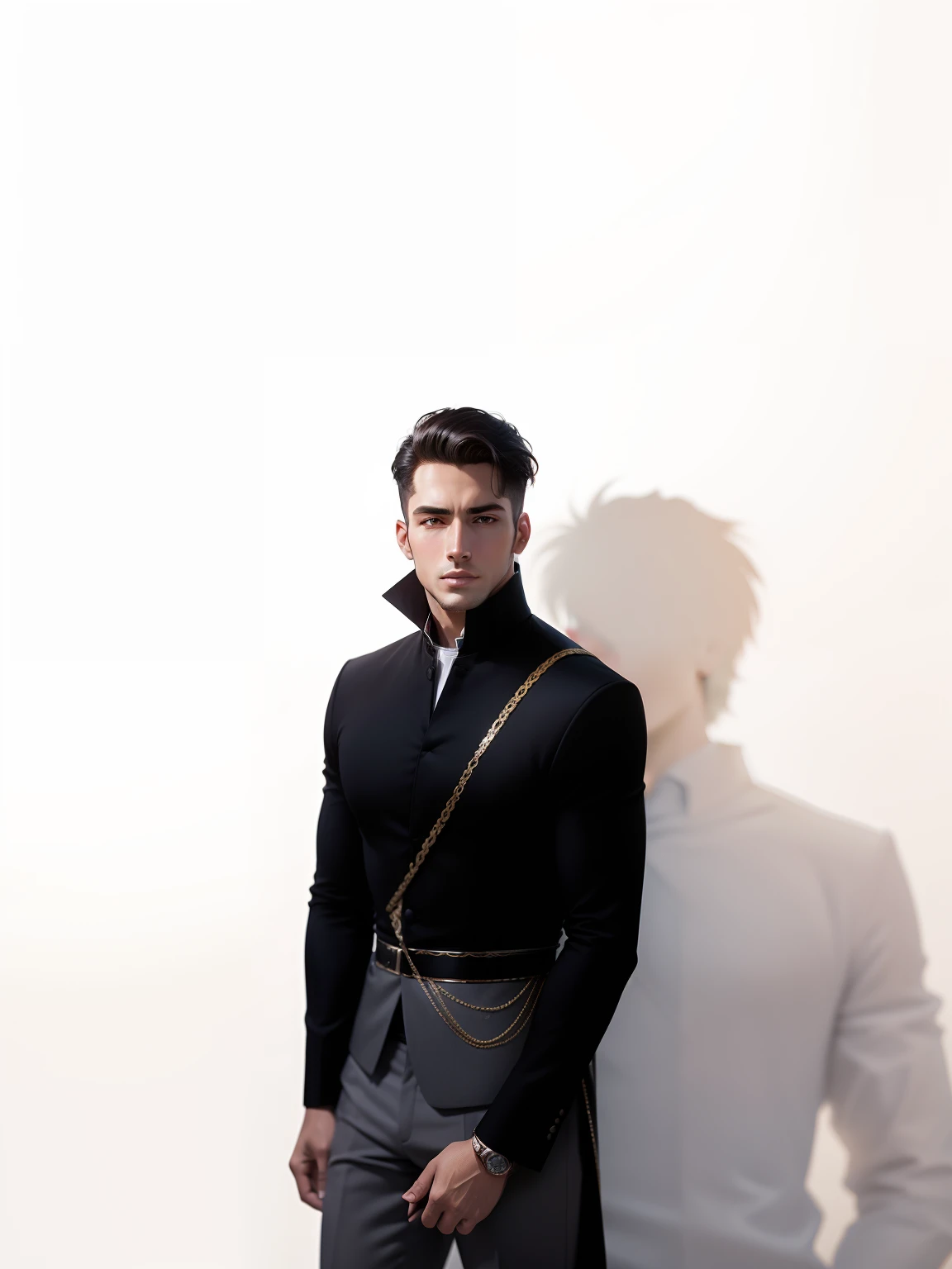 Change background with luxury car and change outfit and handsome boy