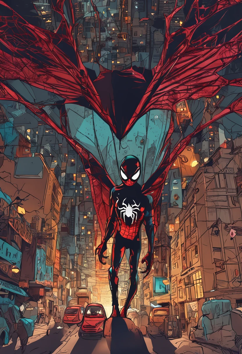 aranha com um olhar tenso para camera bem realista