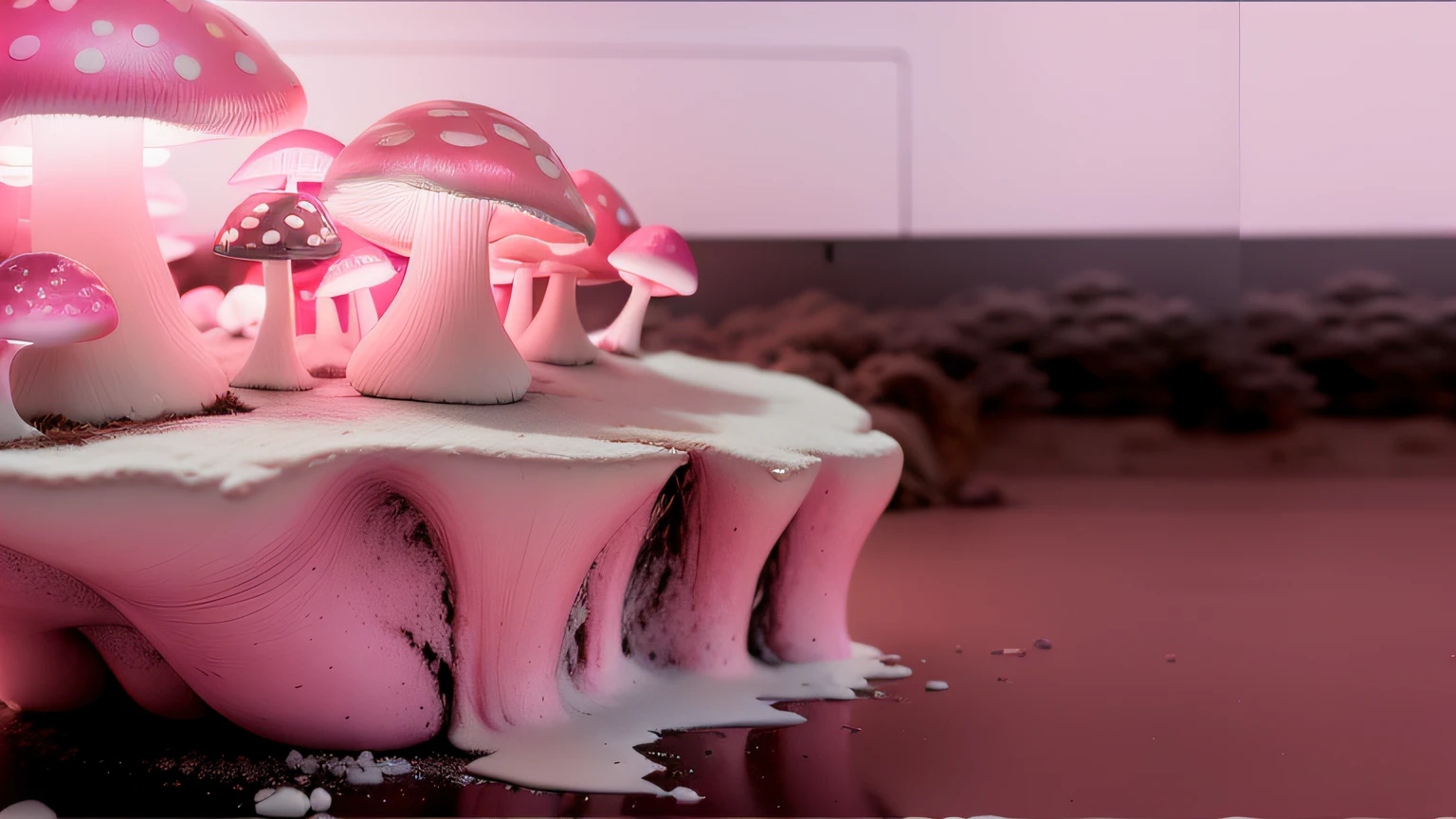 maquete. Neon dark pink mushroom. maquete. Neon Mushroom. Neve branca. maquete. neon light. cotton. maquete. dark pink mushroom.