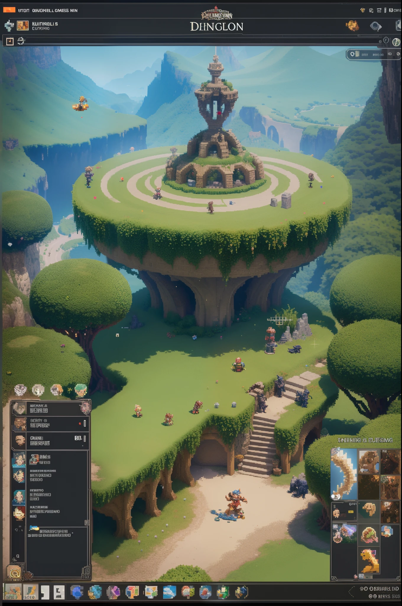 Horizontal pixel games,(Pixel art:1.4),Q version《dungeons and dragons》,monster character design,(A monster riding an earth dragon:1.4),((best qualtiy)),super-fine,8K,A detailed,acurate