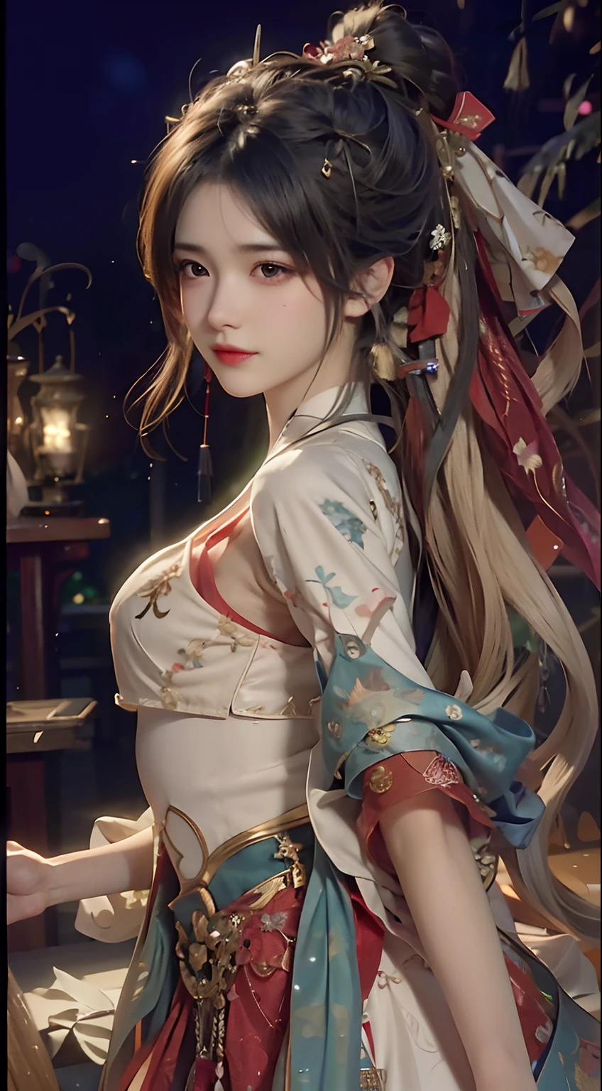 a close up of a woman in a dress with long hair, Hanfu, Traditional beauty, Palace , A girl in Hanfu, by Yang J, White Hanfu, Guviz, trending on cgstation, Chinese costume, Chinese girl, with acient chinese clothes, Japanese goddess, beautiful age girl, Beautiful oriental woman, author:Zhang Han