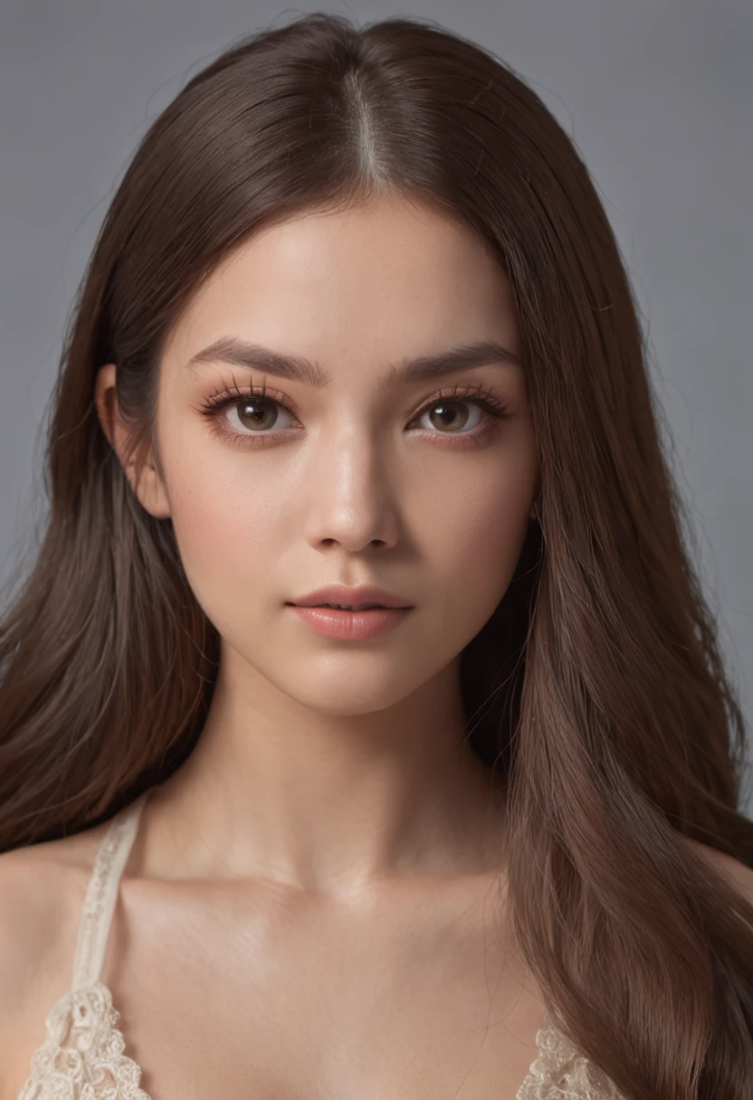Natural photography of a beautiful girl, wearing a loose crop top, leaning over, long flowing hair, big bust, locks eyes into the camera, symmetrical eyes, symmetrical face, photorealistic, photography, path tracing, specular lighting, volumetric face light, path traced hair, visible shadows, intricate, elaborate, italian model, sport active