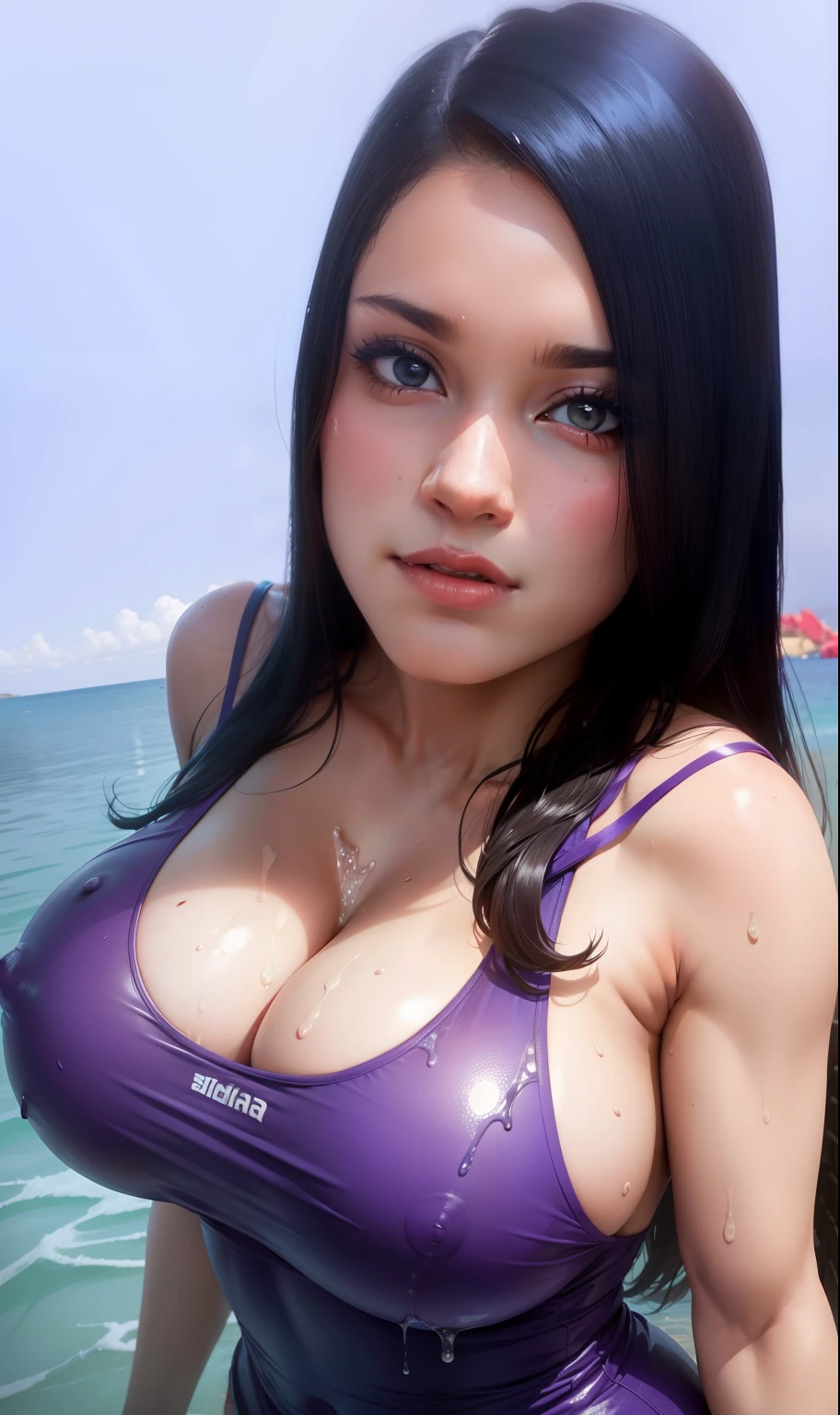 Brand new showing her big tits all wet full of hot horny
