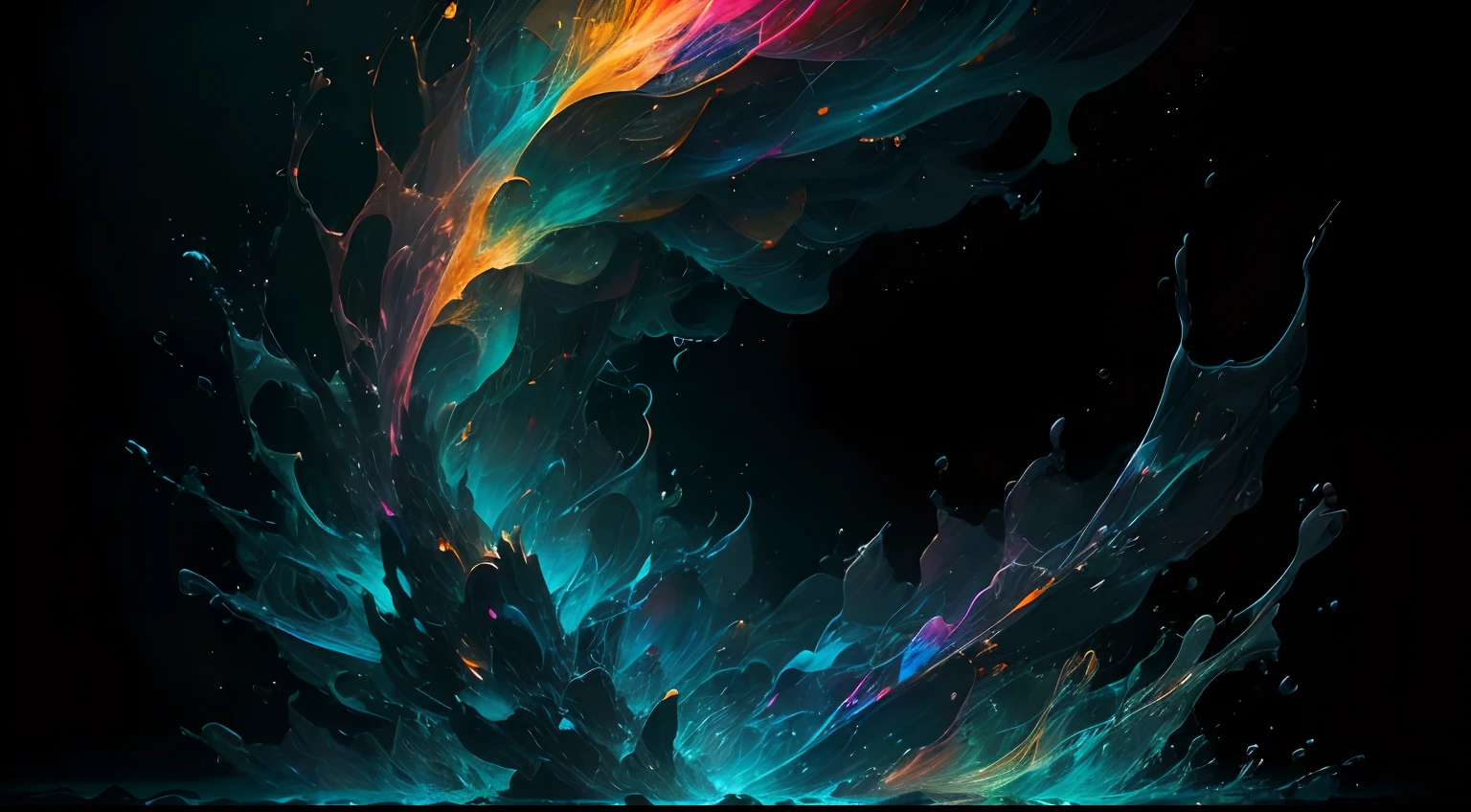 Crea una fascinante obra de arte abstracta con un enfoque en la fluidez y el movimiento. Utilice una paleta de colores rica y diversa, Blend tones seamlessly to evoke a sense of continuous movement. Explore the interplay between softness, Suave, Sharp shapes, Dynamic edges. Deja que los colores sangren y se mezclen, giving the impression of swirling currents or energetic vibrations. Incorporar elementos de la naturaleza, like gentle curves that resemble ocean waves, Vibrant bursts reminiscent of blooming flowers, or power lines that resemble gusts of wind. He fuses these natural motifs with abstract forms to create a harmonious and captivating composition.... Embrace the idea of serendipity and spontaneity while allowing colors and shapes to take shape organically. Anima a la obra de arte a desarrollarse como un viaje, invitar al espectador a explorar e interpretar las profundidades del paisaje abstracto. This work of art should inspire a sense of wonder and fascination.., Atraer a los espectadores a su fascinante mundo de colores y formas. The blend of abstraction and nature will transport observers to a realm of imagination and excitement...., leaving a lasting impression of beauty and creativity.