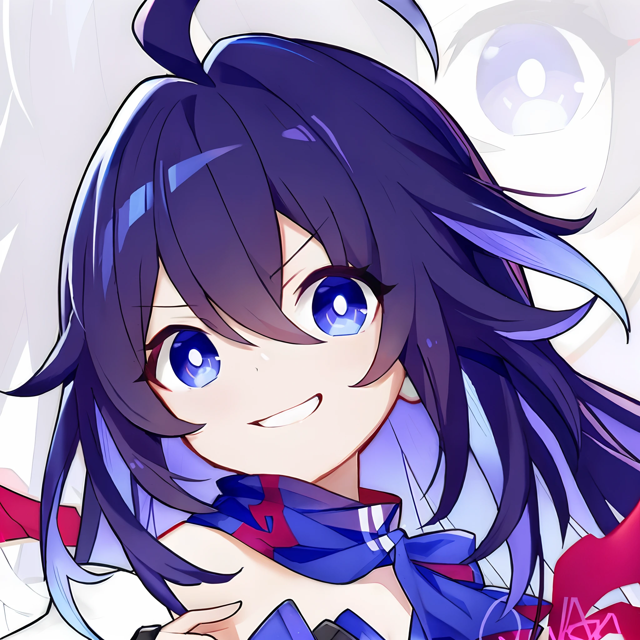 Anime girl with blue eyes and purple hair, attractive matoi ryuko, ryuko matoi, anime moe art style, style of anime4 K, zerochan art, by Kamagurka, anime art style, shikishi, hana yata, 8K!!, Ilya Kuvshinov sty, anime big breast! 4 k''