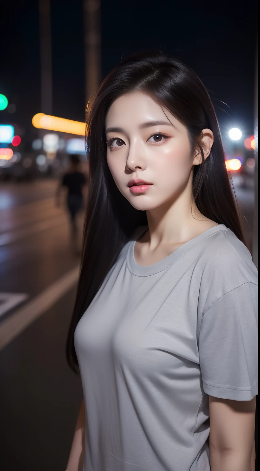 1girl, 18 years old, mix4, (8k, RAW photo, best quality, masterpiece:1.2), (realistic, photorealistic:1.37), cute, night, rain, humid, professional lighting, photon mapping, radiosity, physically based rendering, ultra high resolution, (medium breasts: 1.2), transparent shirt, no underwear,