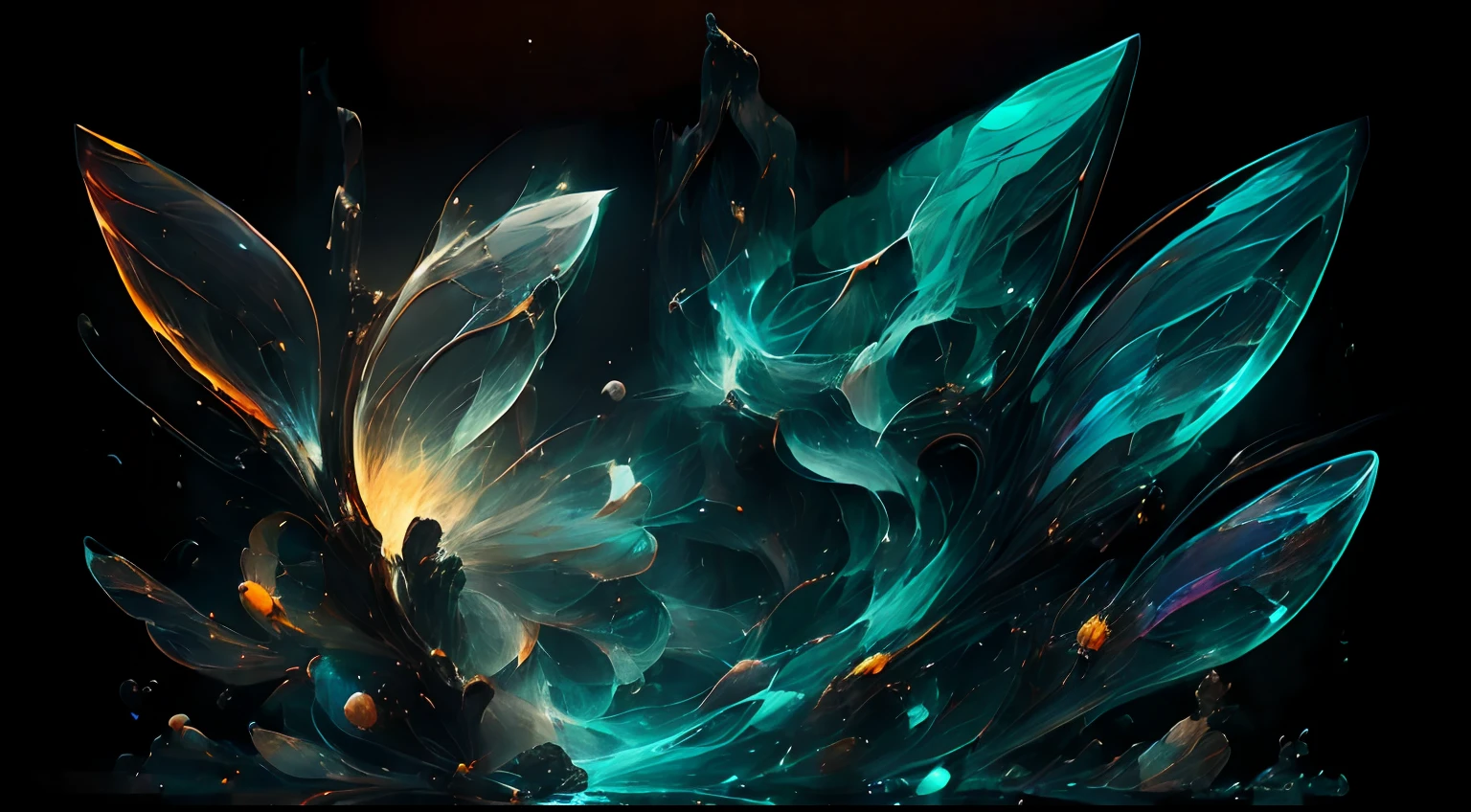 Crea una fascinante obra de arte abstracta con un enfoque en la fluidez y el movimiento. Utilice una paleta de colores rica y diversa, Blend tones seamlessly to evoke a sense of continuous movement. Explore the interplay between softness, Suave, Sharp shapes, Dynamic edges. Deja que los colores sangren y se mezclen, giving the impression of swirling currents or energetic vibrations. Incorporar elementos de la naturaleza, like gentle curves that resemble ocean waves, Vibrant bursts reminiscent of blooming flowers, or power lines that resemble gusts of wind. He fuses these natural motifs with abstract forms to create a harmonious and captivating composition.... Embrace the idea of serendipity and spontaneity while allowing colors and shapes to take shape organically. Anima a la obra de arte a desarrollarse como un viaje, invitar al espectador a explorar e interpretar las profundidades del paisaje abstracto. This work of art should inspire a sense of wonder and fascination.., Atraer a los espectadores a su fascinante mundo de colores y formas. The blend of abstraction and nature will transport observers to a realm of imagination and excitement...., leaving a lasting impression of beauty and creativity.