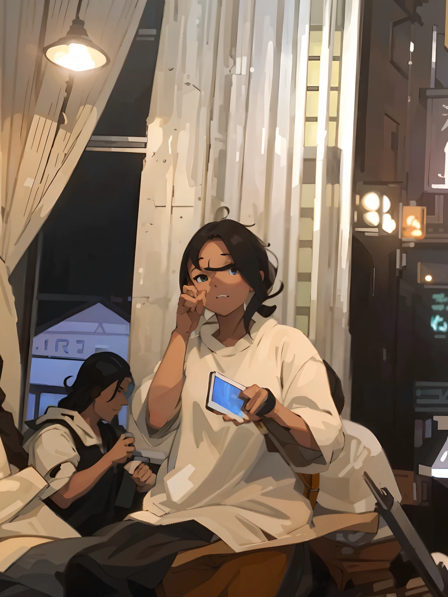 (best-quality:0.8), (best-quality:0.8), perfect anime illustration, extreme closeup portrait of a pretty woman walking through the city