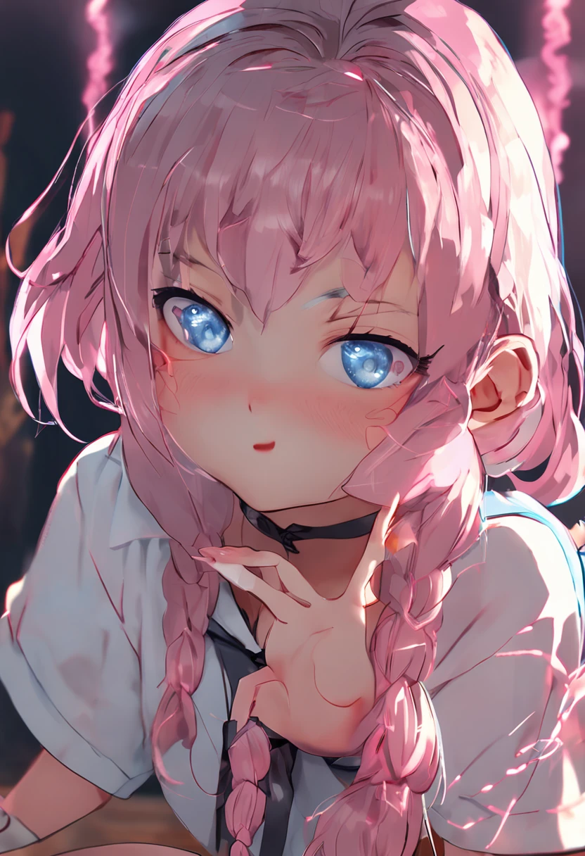HDR, CG, sharp focus,(8k), (4k), (Masterpiece), (Best Quality), fantasy, extremely detailed, intricate, hyper detailed, (perfect face), cute tiny girl , illustration,soft lighting,(specular lighting:1.4), highres, absurdres,(skindentation:1.3),best quality, nagatoro hayase, 1girl,ahegao face, solo, blue eyes, pink hair , korean girl , long hair,hairclip, bondage, shibari, , juice, cum in , ((cum drippping from )) , cum pool on floor , vaginal, sex, , completely , suspension, spread legs, rope, shibari, 80's_jiaopian , velvia