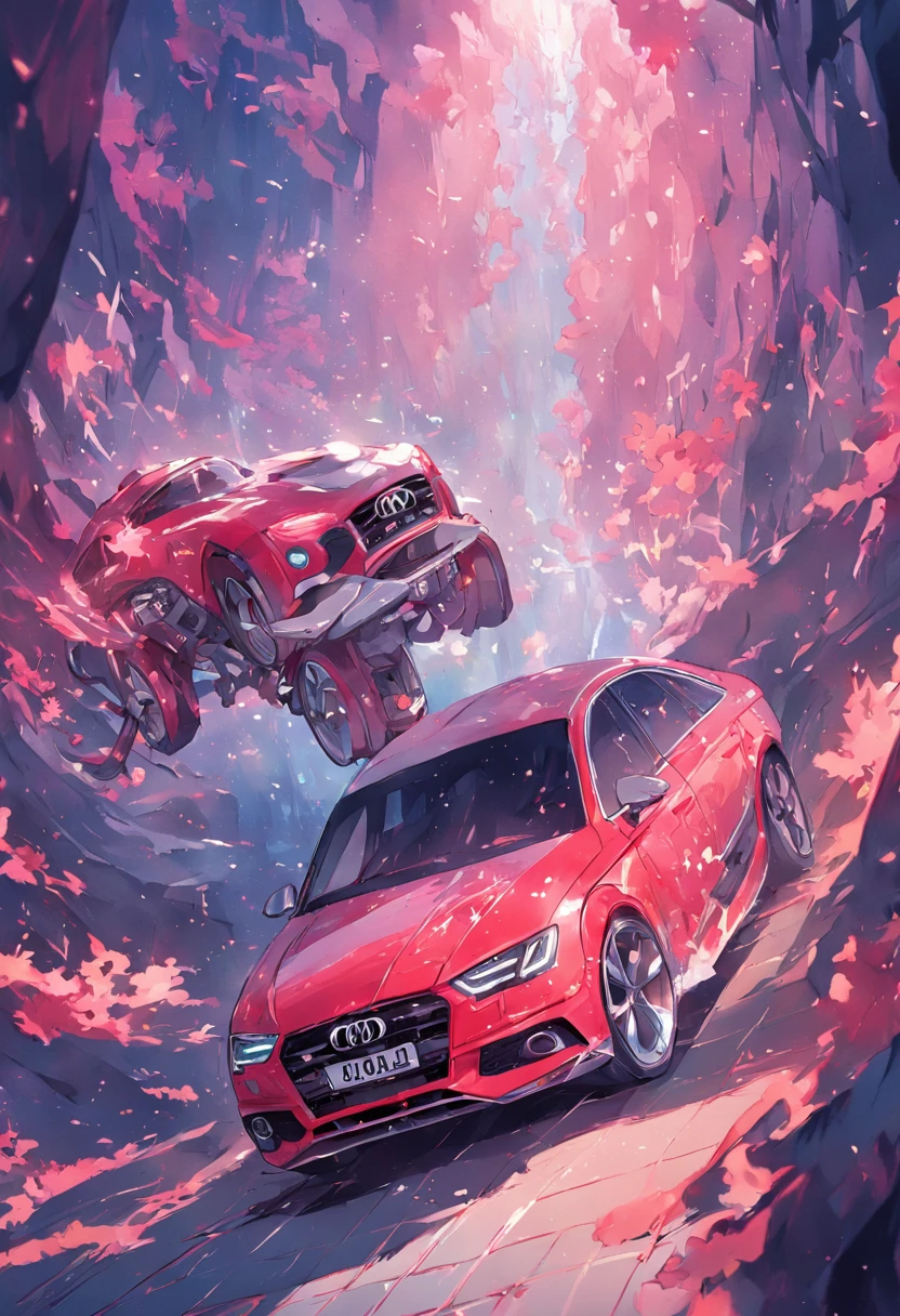 Audi A4 and Mercedes GLE race