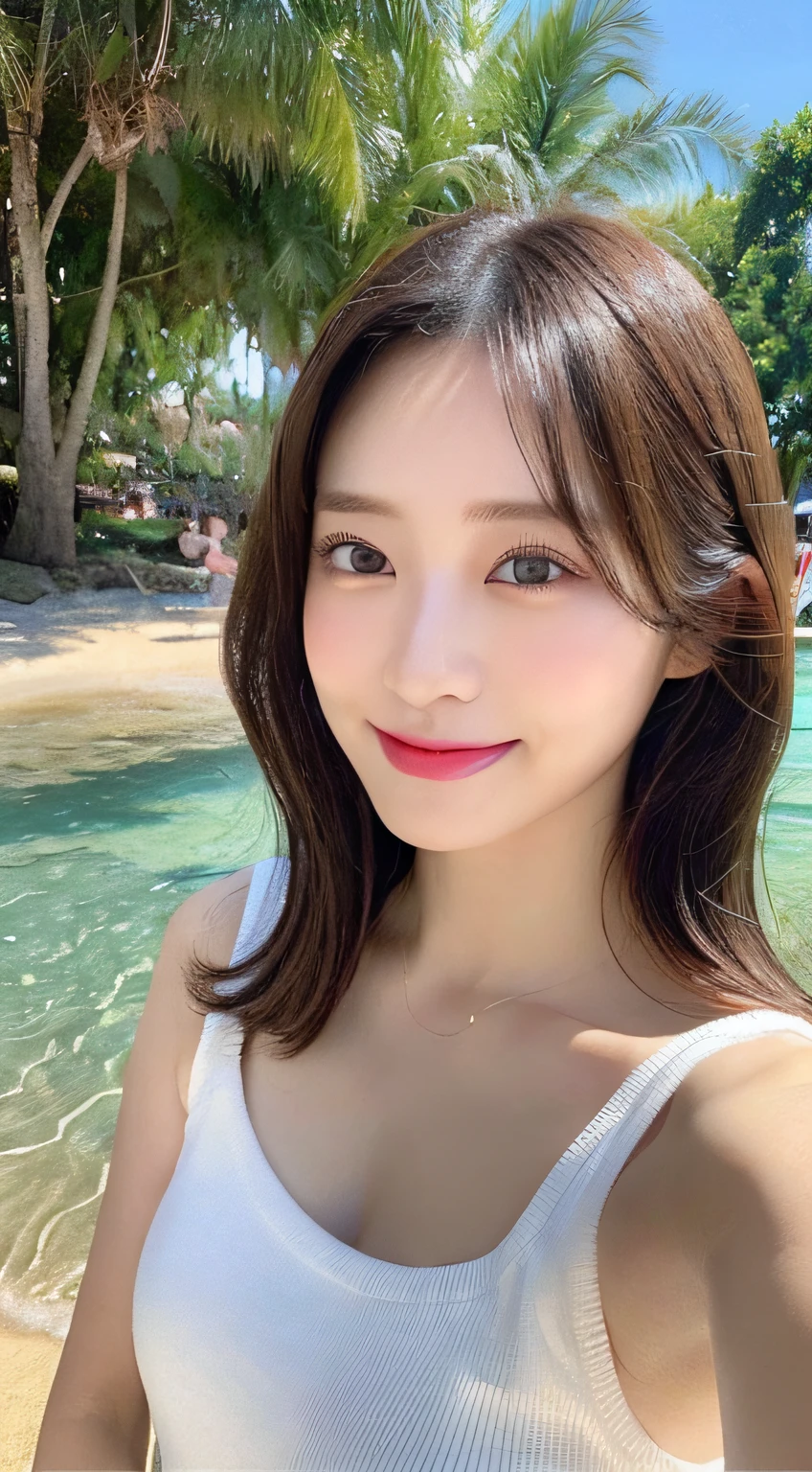 ((top-quality、8K、​masterpiece:1.3))、foco nítido:1.2、Beautiful woman with perfect body shape:1.4、Slim abs:1.2、(Layered Hair Style:1.2))、Beautiful Korean Woman、年轻、full body Esbian、Mare、shores、sparklers、long legged、Light makeup、long、Smile on lips、Light makeup、long、A smile、wetbody:1.1、Highly detailed facial and skin texture、A detailed eye、二重まぶた、huge tit、a smile、high resolution RAW color photos、professional photograpy、Sun Beach、Atmospheric scenery、highly detailed and beautiful、Very realistic skin、 extremely detailed fingers, highly detailed nose, highly detail mouth, perfect anatomia