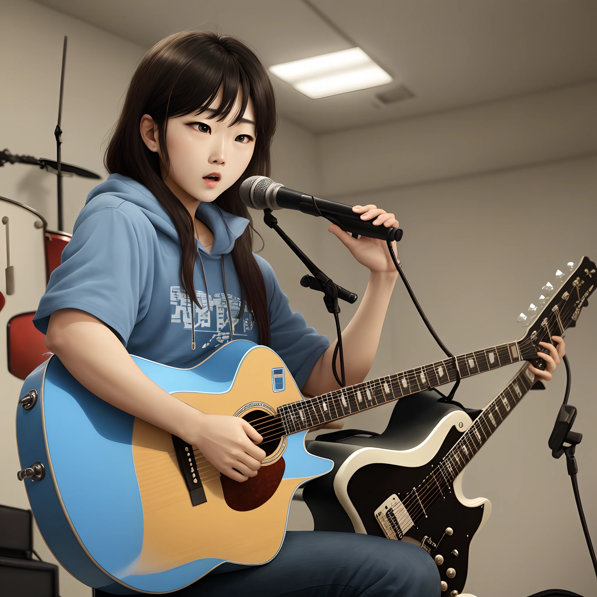plays the guitar,dorama
