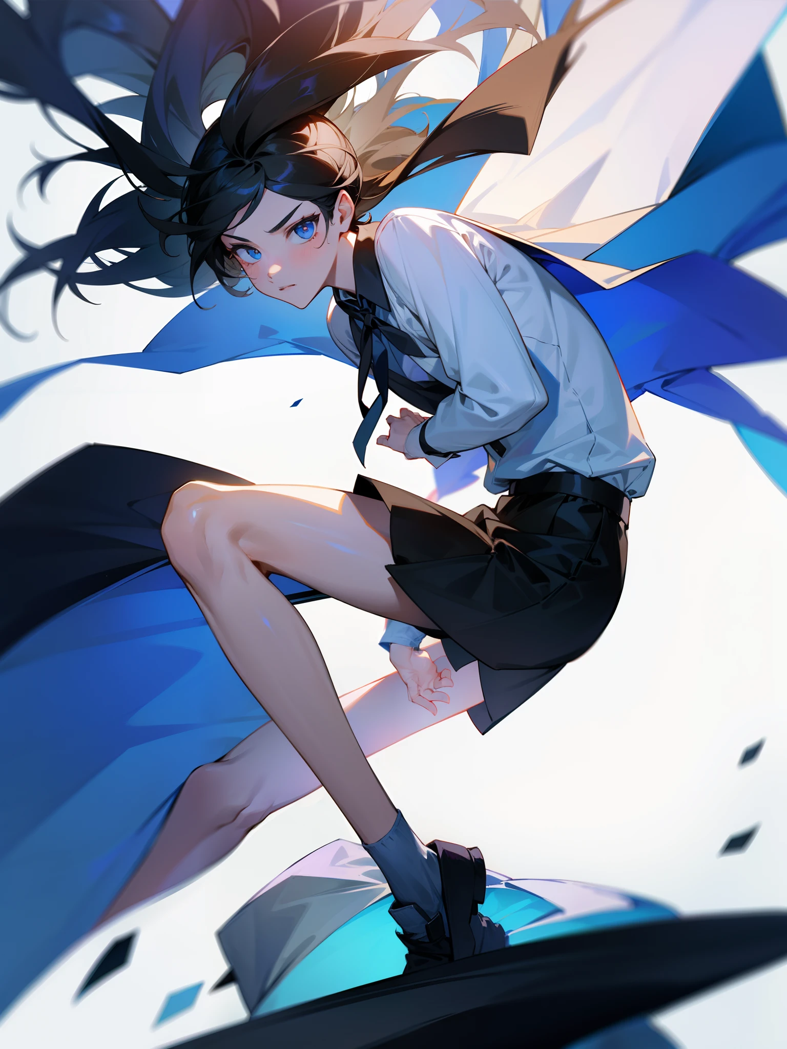1boy，Girls are men，in a skirt