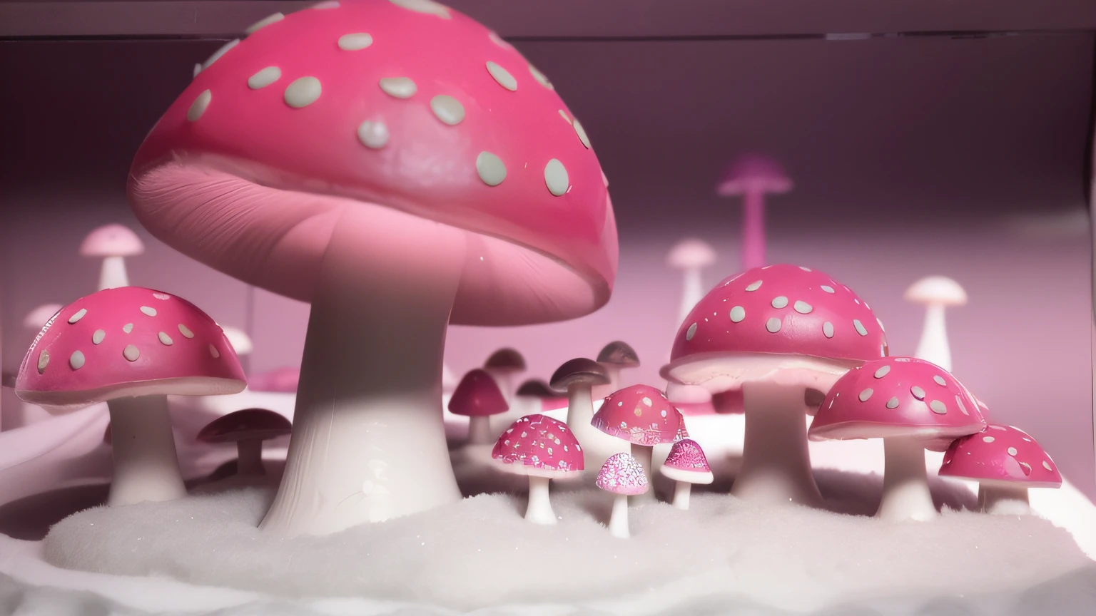 maquete.  neon dark pink mushroom. Neon Mushroom. maquete. dark pink mushroom néon. Neve branca. maquete. Neon Mushroom. cotton.