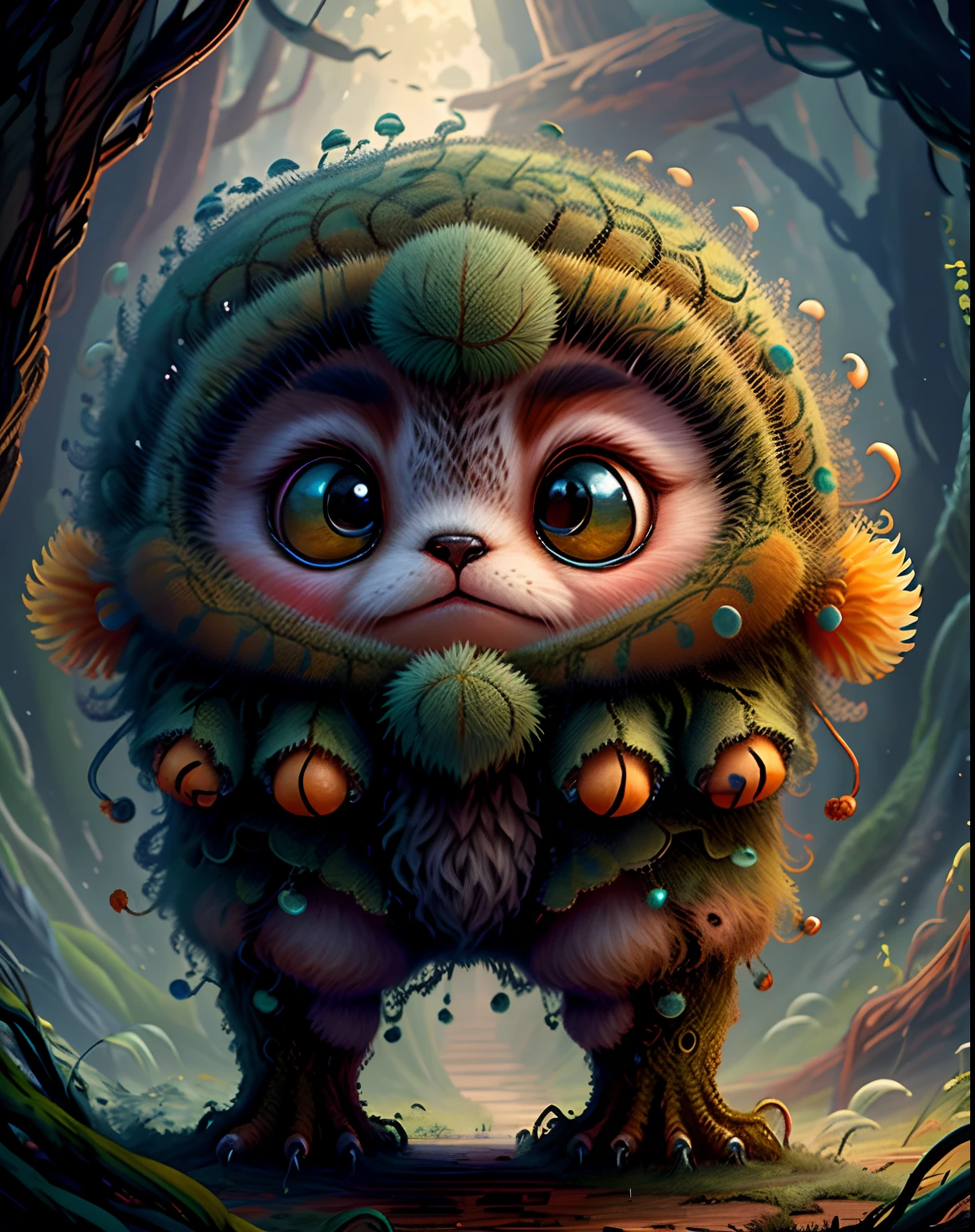 "Create a masterful masterpiece of cute creatures with ultra-detailed concept art inspired by . Utilize Stable Diffusion's power to unleash your inner Cu73Cre4ture programmer and bring your imagination to life!"