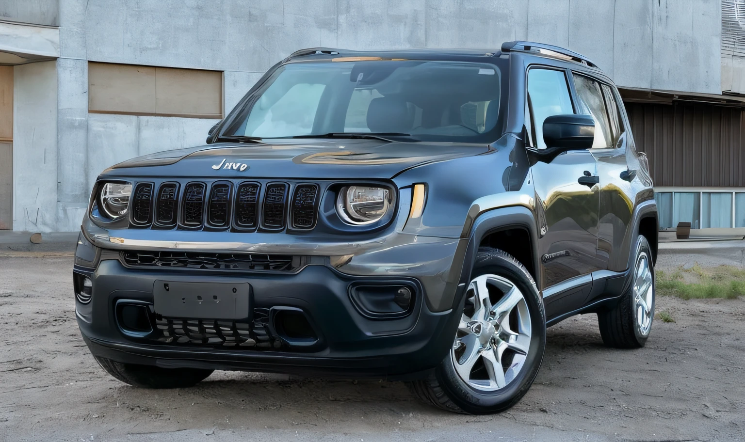 A closeup of a jeep parked in front of a building, jipe, 🤬 🤮 💕 🎀, jipe wrangler, 🦩🪐🐞👩🏻🦳, 8 mil'', 8k'', new vehicle, 🪔 🎨;🌞🌄, Frente, taken in the early 2020s, octa 8k |