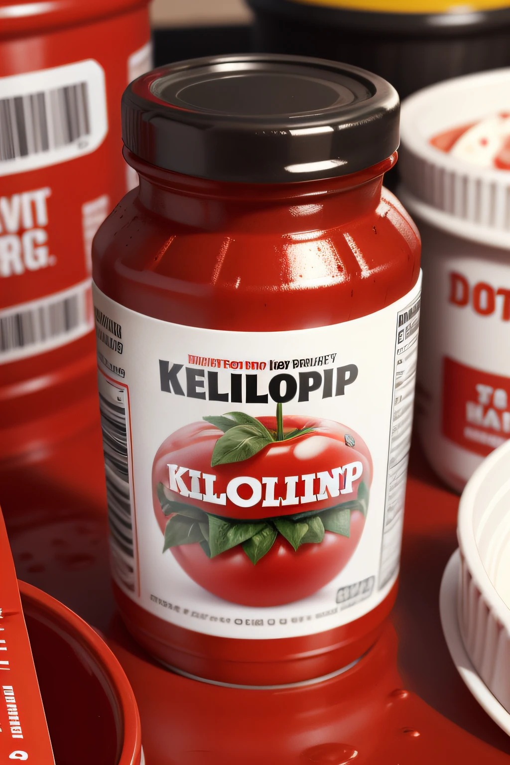 Develop a ketchup label design