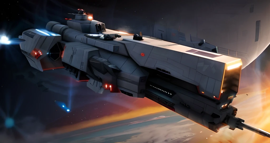 Starfrigate,The sides are equipped with twin turrets,As CONTROLNET2,