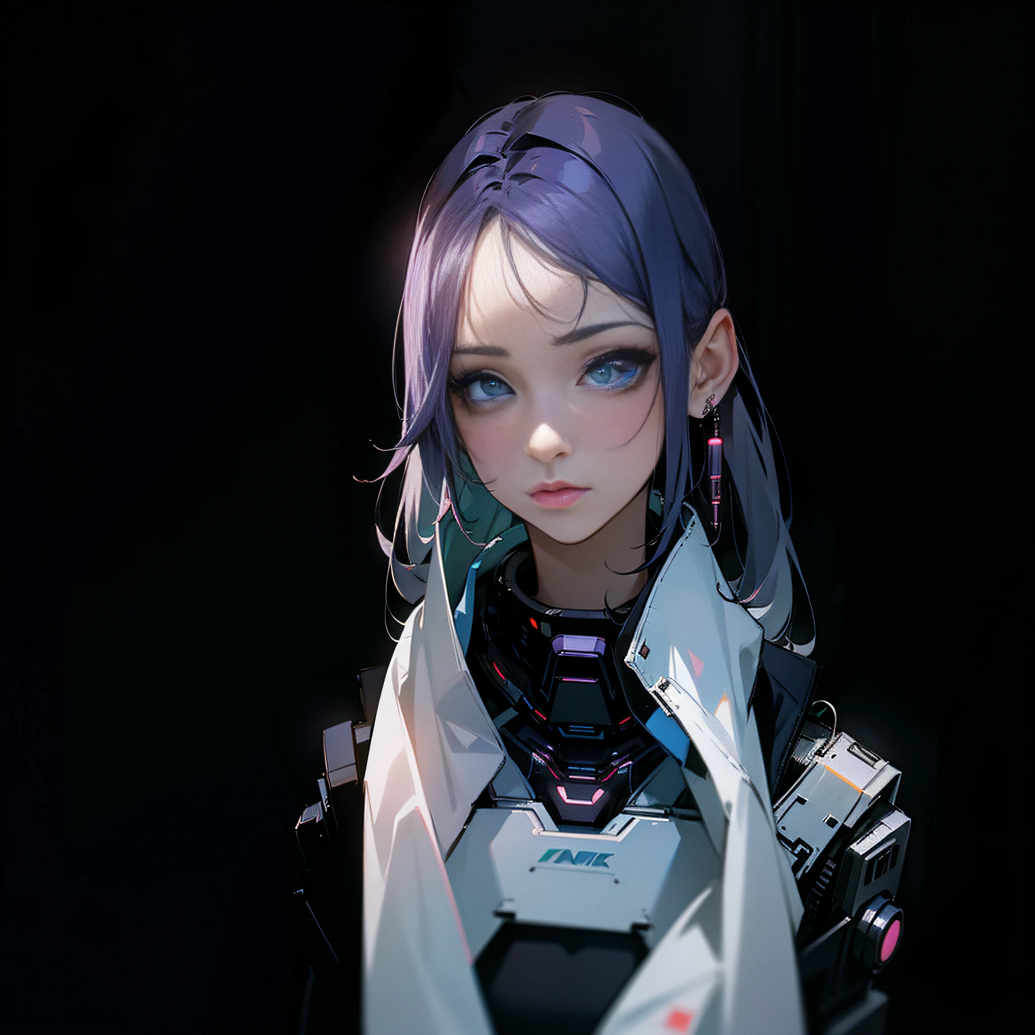 portrait cyber punk style