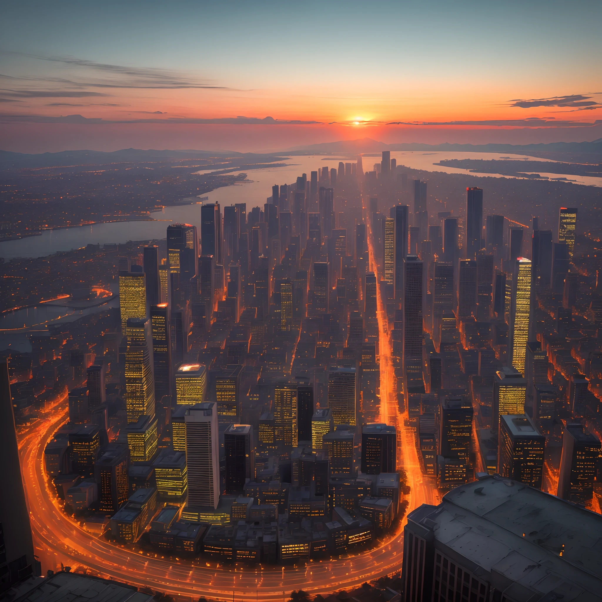 Sunset Lonely City