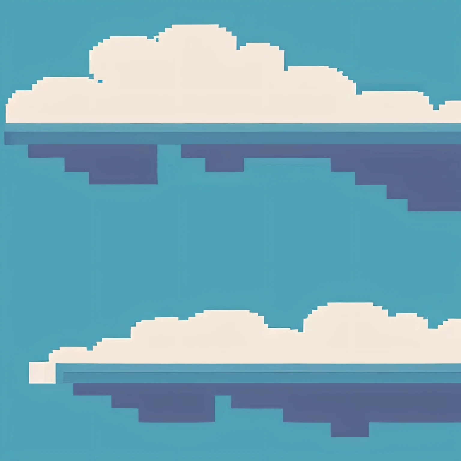 Horizontal long cloud pixel art