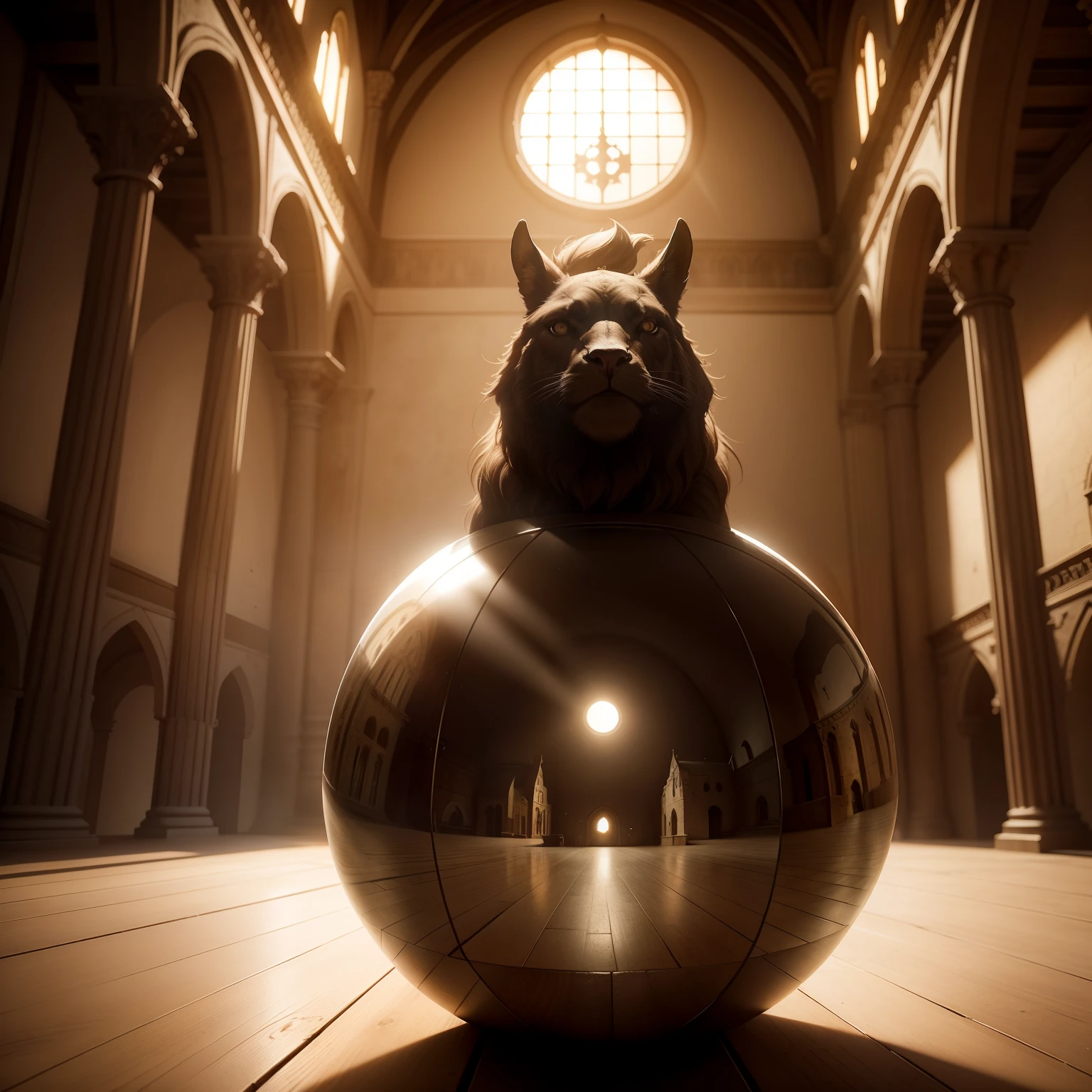 High quality, masterpiece, dramatic lighting, super detailed, medieval, empty simple ball hall