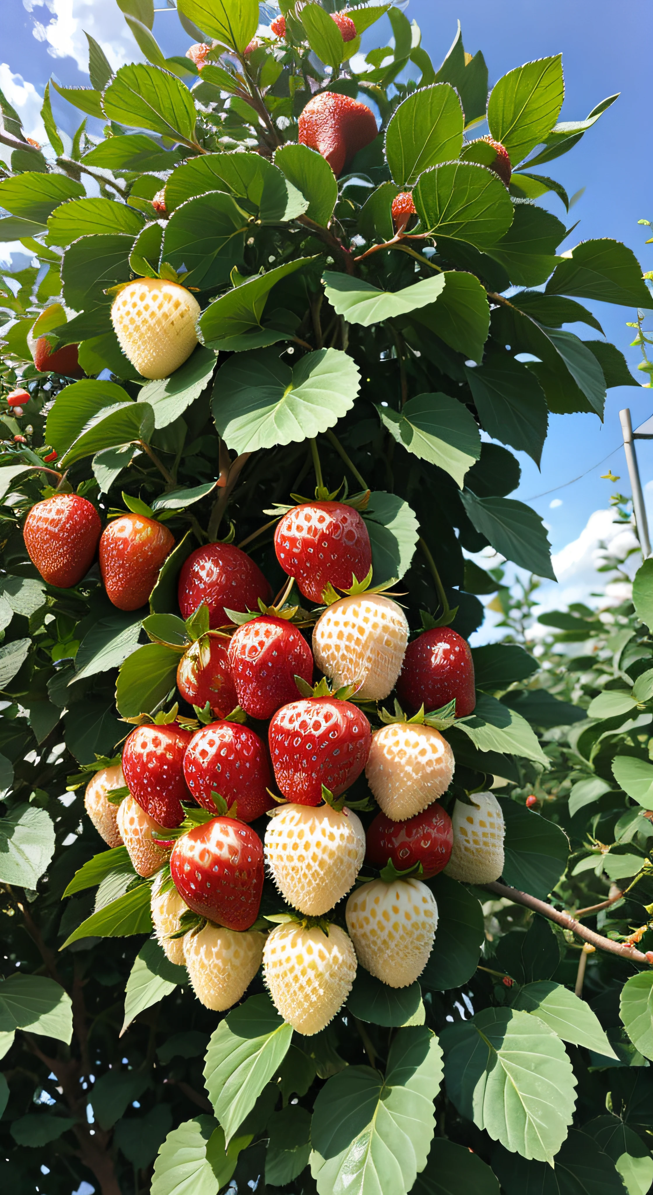 White strawberries，White fruit