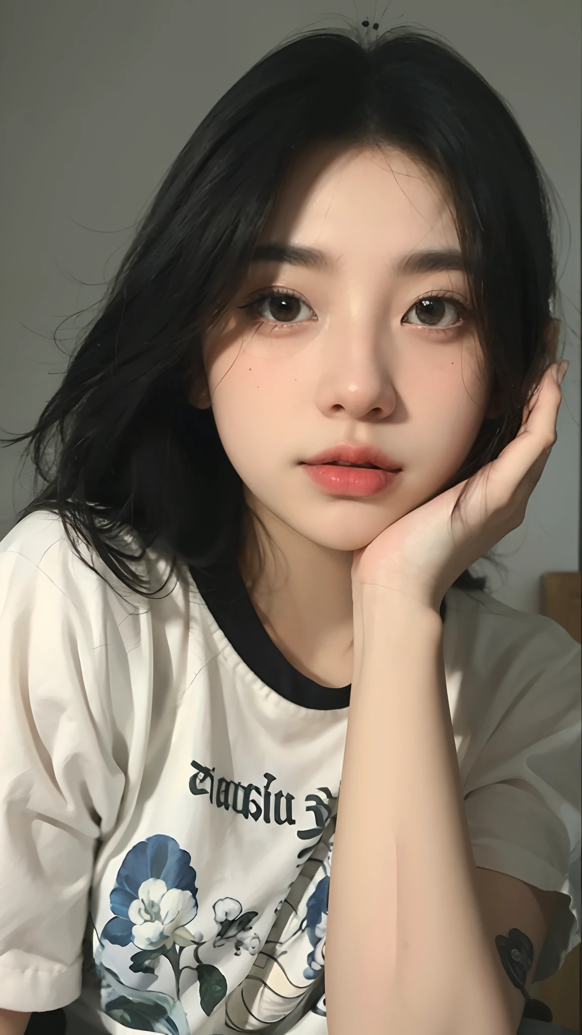 1girl, portrait, masterpiece,ultra realistic,32k,extremely detailed CG unity 8k wallpaper, best quality, vibrant colors,soft lighting , Half-up, half-down