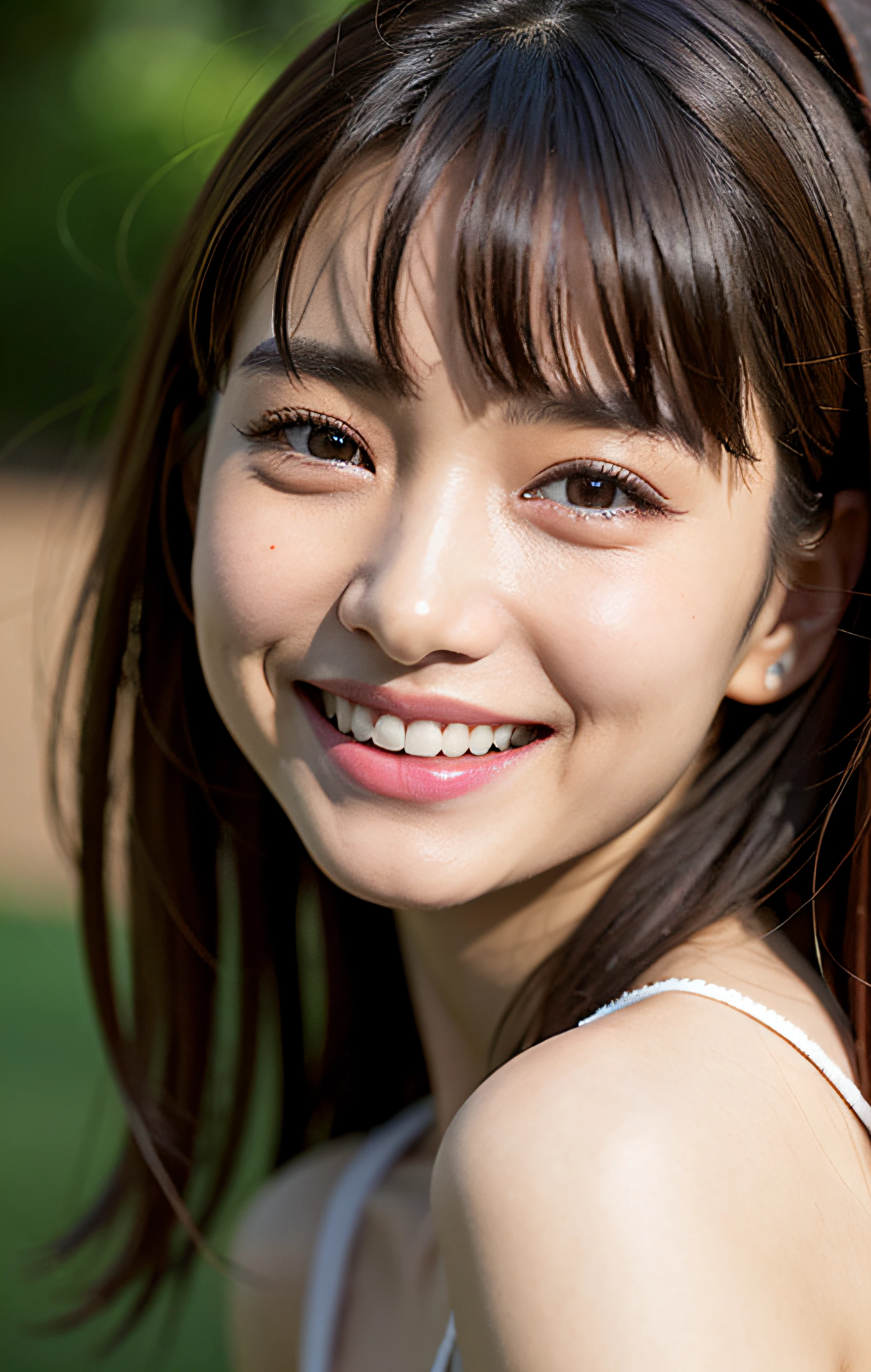 Girl, face, Japanese, large mouth, oral,
