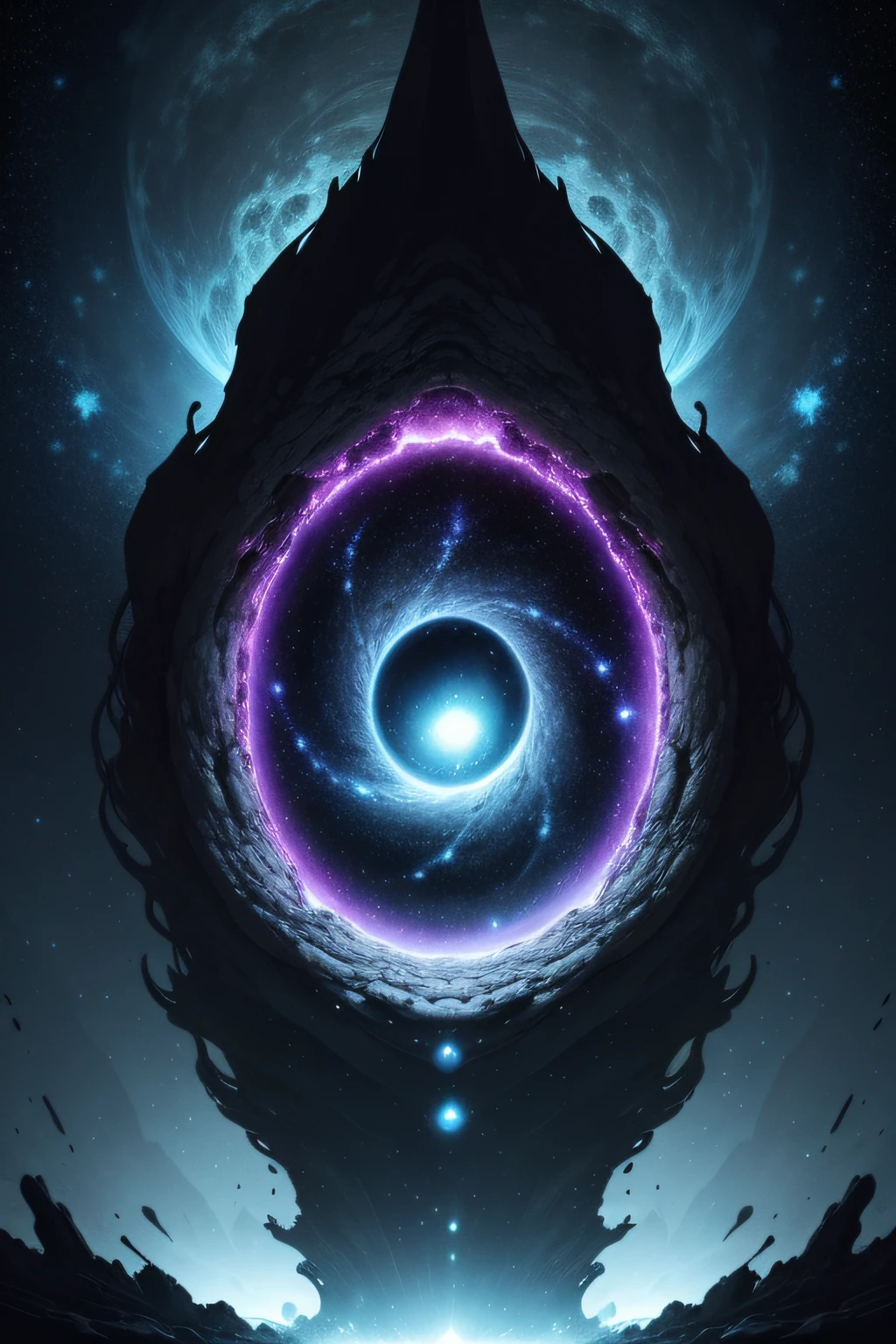 "cosmic horror": View of the universe, Revealing distorted galaxies, Strange life forms and entities that are contrary to human comprehension.