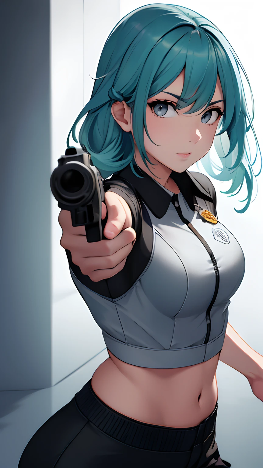 grey eyes, serious