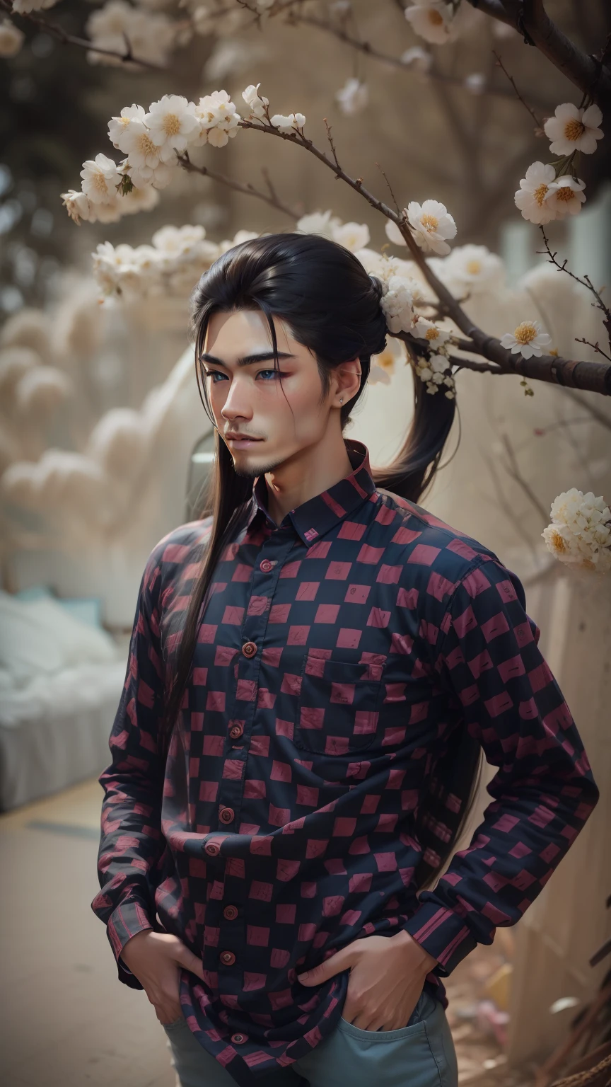 Change into model long hair