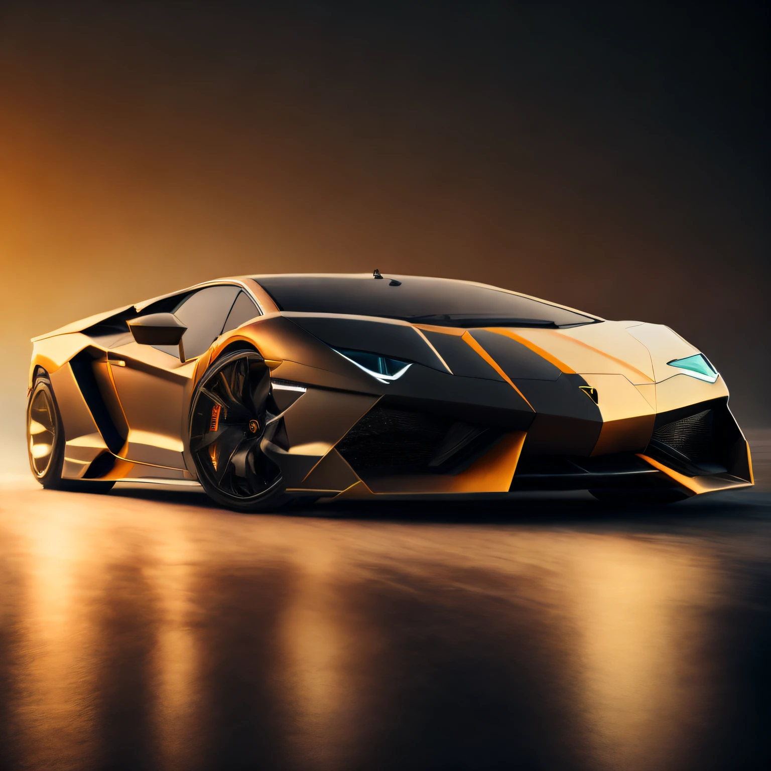 Onda reversa. cidade, Ford GT, kit de corpo largo, estrada, sol, fechar-se
(obra de arte, detalhado, high resolution),