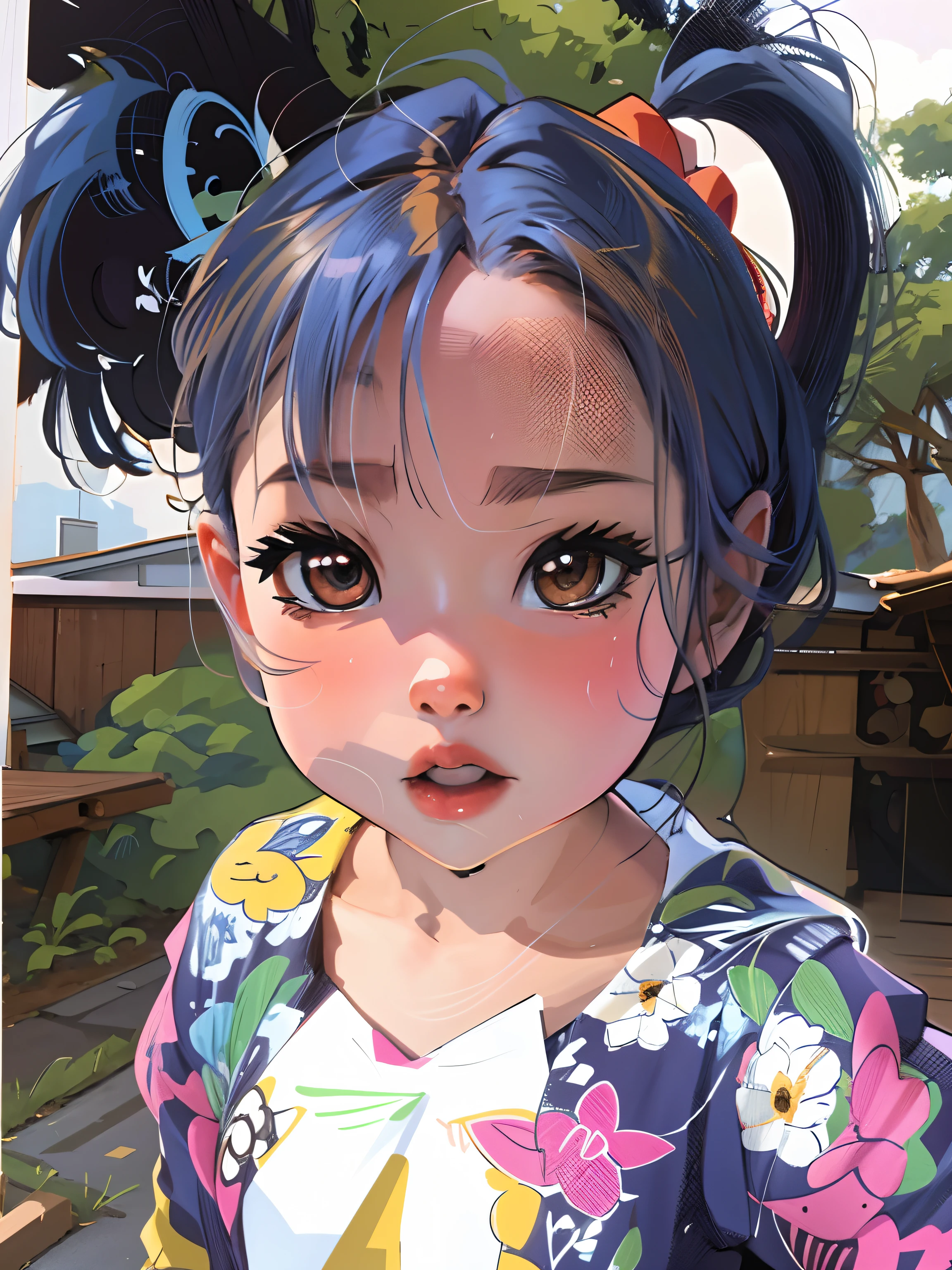A anime girl charactor, anime girl, comic line art.
