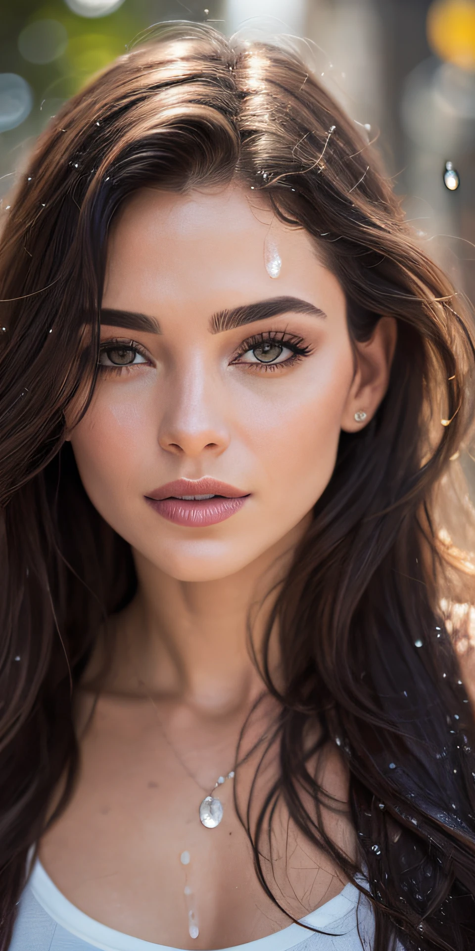 Botox labios, very wet skin and hair, senos firmes, cabello rubio oscuro, Cabello largo y lacio, Albornoz mojado, Juventud europea, cuerpo perfecto, abrir (delgado, cuerpo perfecto, Small), Tendencias del fotorrealismo, High-resolution details, Raw photography, agudeza, Singularidad en D850 4, Koda850 K 400 Portrait Camera, 1.6 lentes, colores ricos, Textura hiperrealista, Spectacular lighting, Una sorpresa para el arte real, el mecanismo Cinestil 800 de moda,