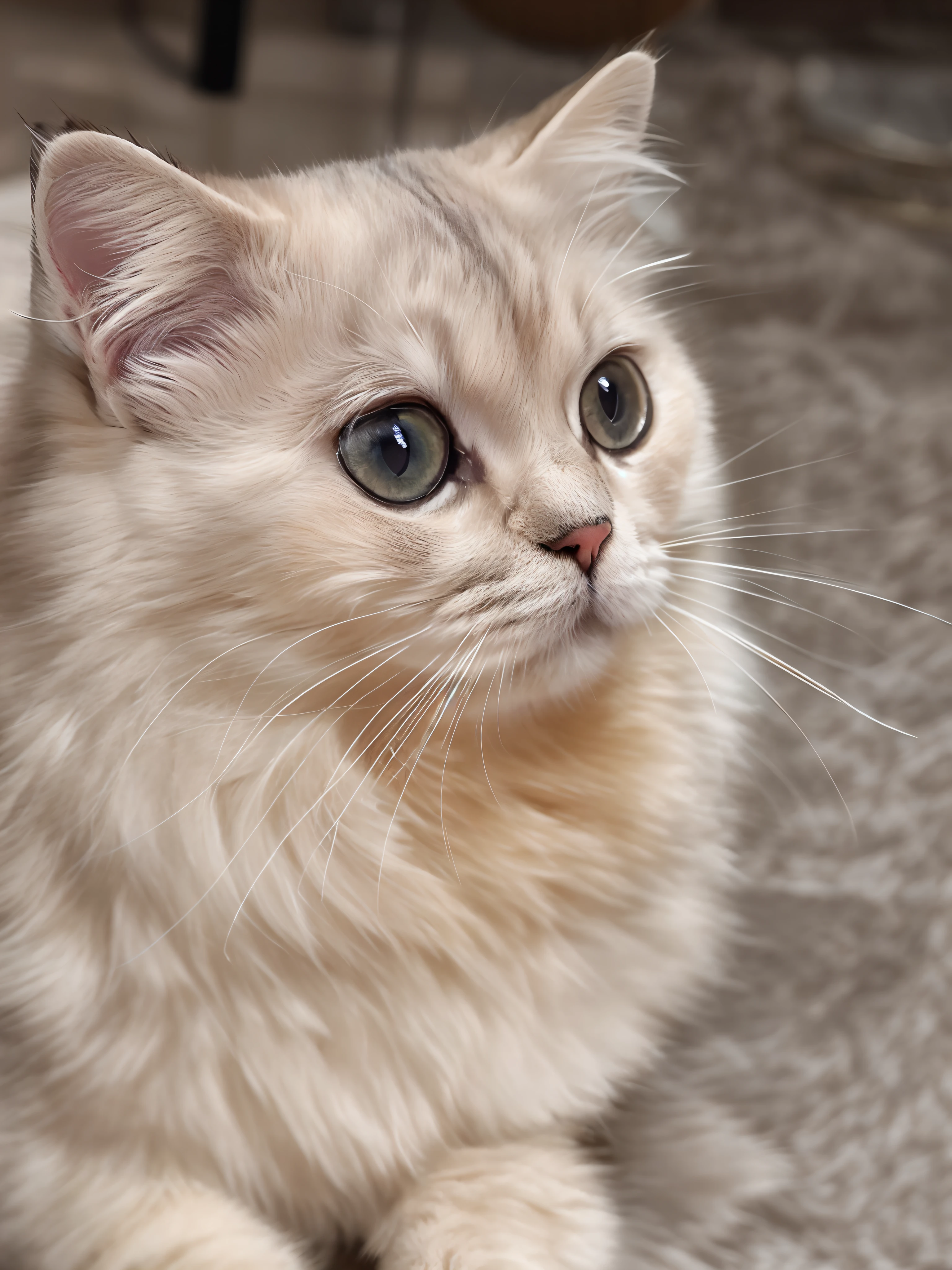 Cat, (Himalayan), (Small)))), in a teacup, Face, Front paws out, 8K, Professional photo, Delicate, Clear, On the table, Inside the house, Sunshine, Light Leak, Masterpiece, ((Pretty))), Fashionable Teacup, (Reality), Plush Toy, Round Pupils