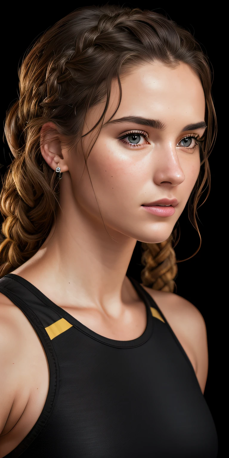 Beautiful mature Swedish college girl, track equipment, off-field, ((toned)), realistic, photography, masterpiece, realistic, realism, photorealism, high contrast, photorealistic digital art trend Artstation 8k HD High Definition Details realistic, detail, realistic skin texture, plain black athletic wear, ultra detailed, full body, realistic skin texture, armature, Top Quality, Ultra High Definition, (Photorealism) (1.4), High Resolution, Details, Raw Photography, Re Sharp, Riege Fries Nikon D850 Film — Stock Photos 4 Port of Kodak 400 Camera F1.6 Lens Rich colors Ultra-realistic Realistic Realistic texture Dramatic lighting Unreal Engine Art Station Trends Cinestir 800, (face portrait), curly hair in braids,