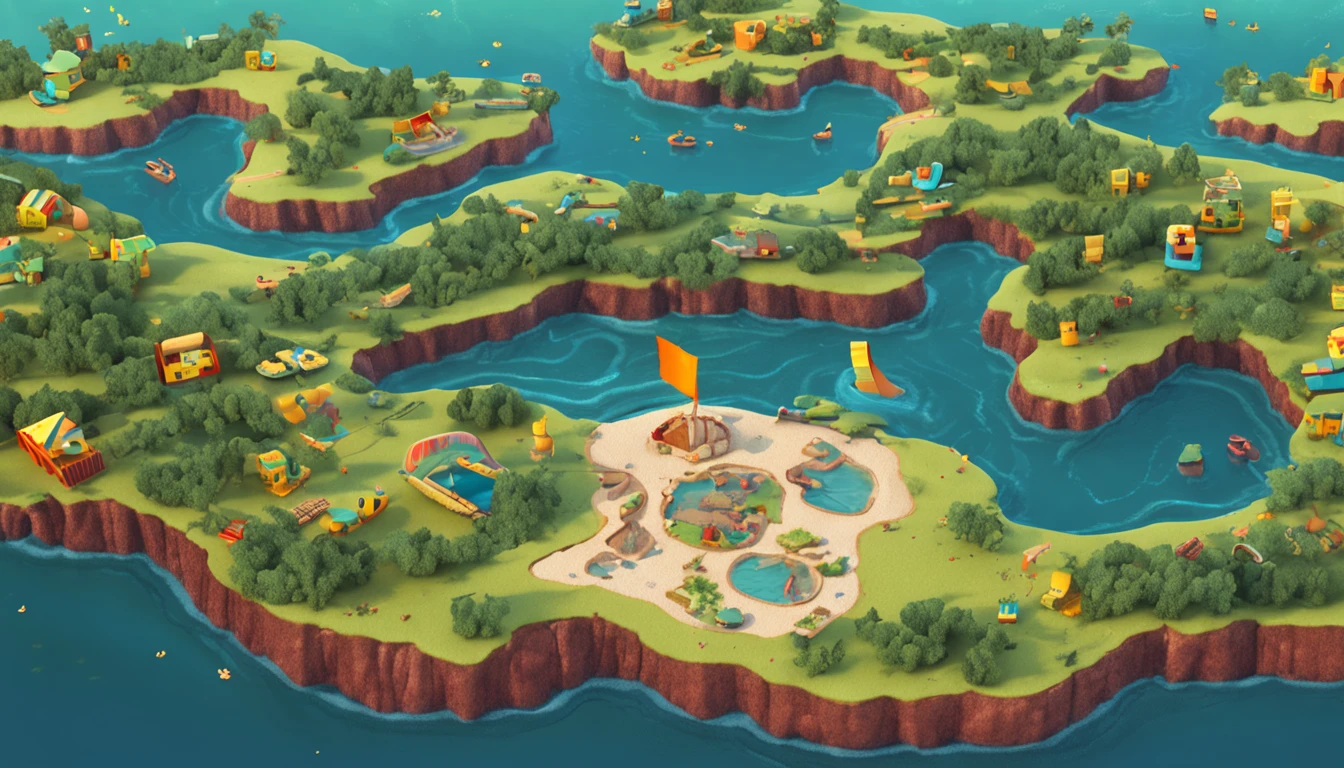 an island in the shape of a musical note, in the middle of the sea, snes painting