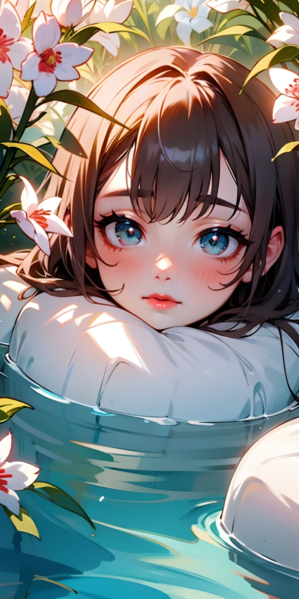 A delicate and beautiful cheek is impressively presented in front of you,Bright red lips,Yao nose slightly upturned,Especially those eyes that hide surprises,As clear as spring water,Innocent and clean。The whole cheek is bright and bright,too many beautiful things。
